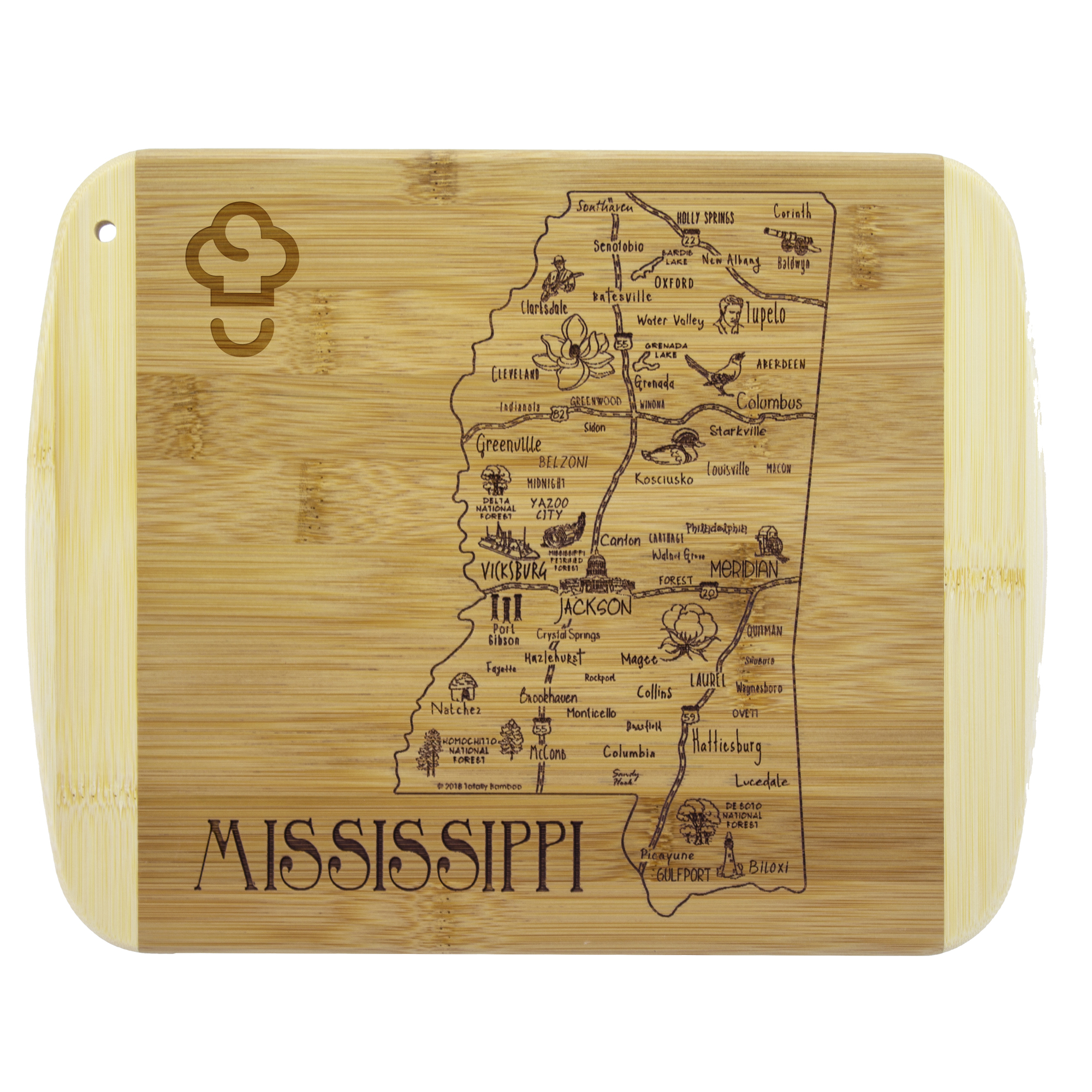 A Slice of Life Mississippi Serving & Cutting Board