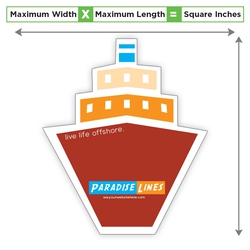 Custom Shape Magnet - 25 to 29.99 Square Inches 40 Mil Outdoor Safe