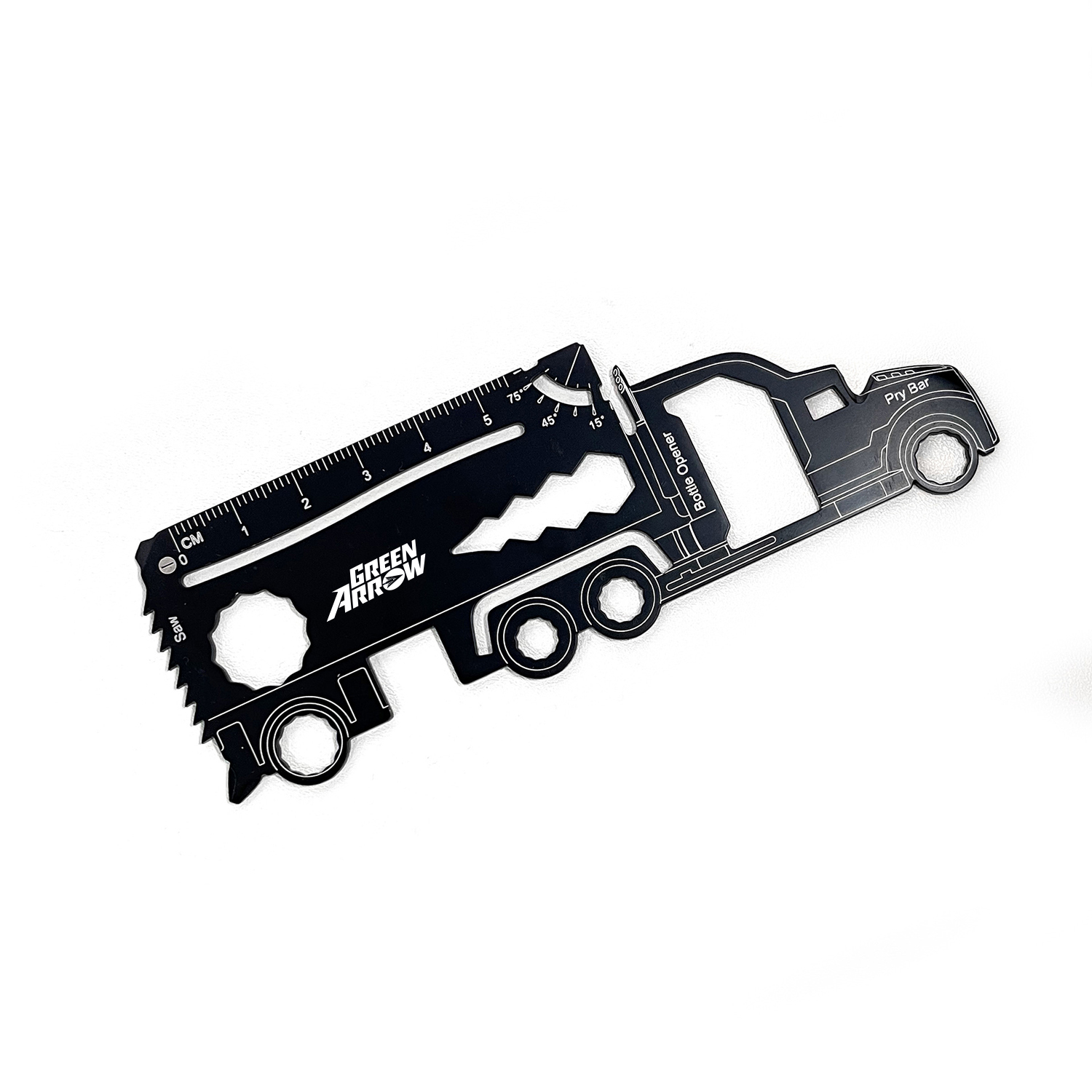 GearCard 21-in-1 Truck-Shaped Multi-Tool Card – Stainless Steel Wallet EDC Gadget 9