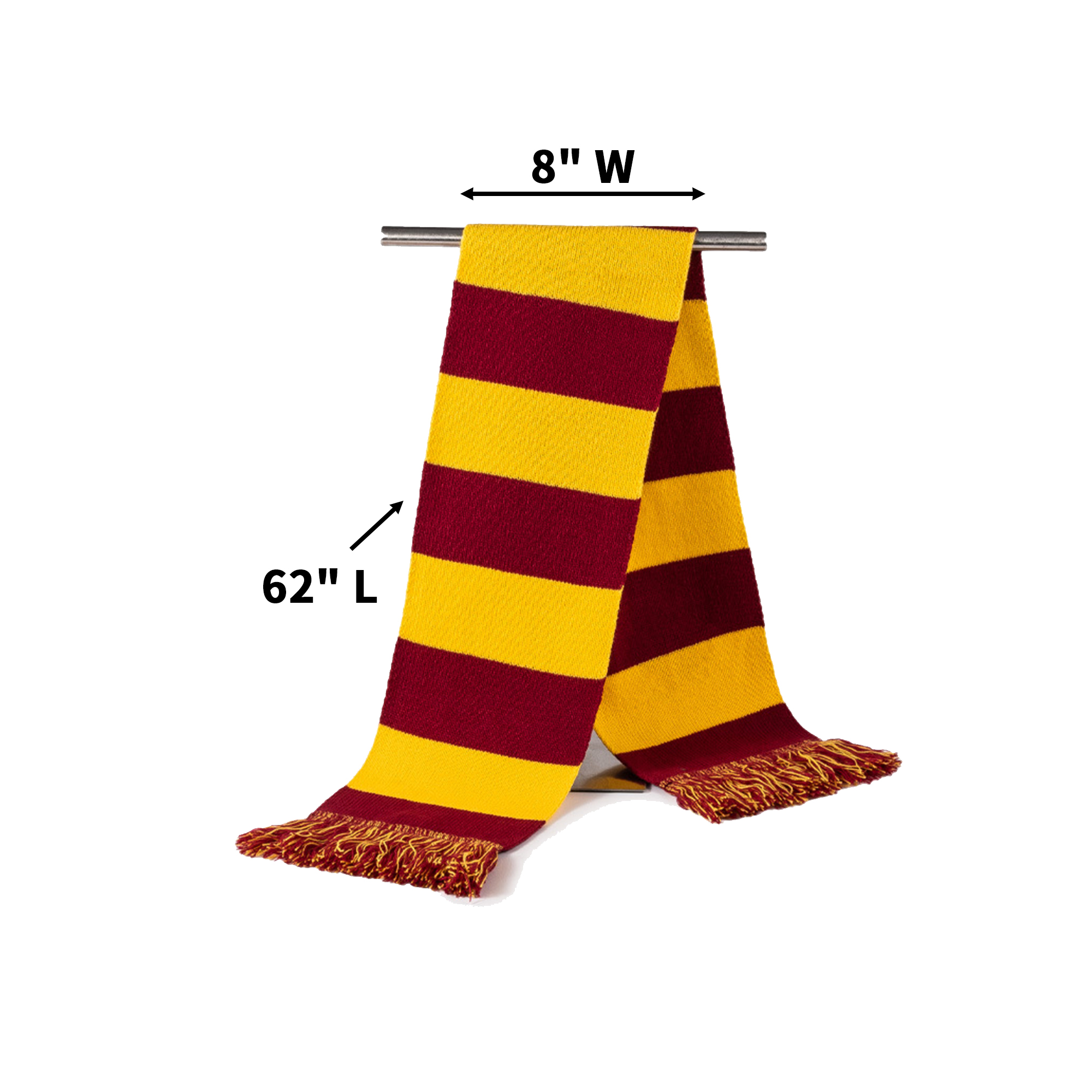 Jacquard Knit University Scarf With Fringe 13