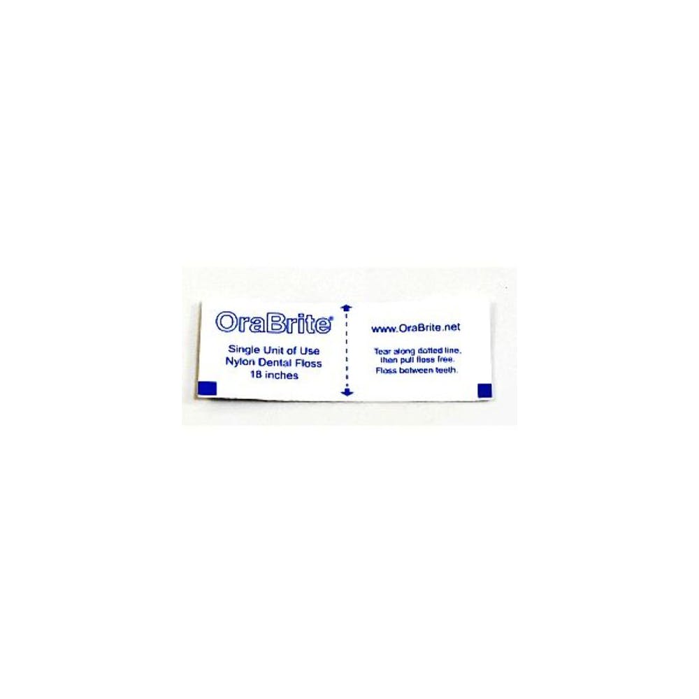 OraBrite Single Use Floss Packets - 18" Mint 2