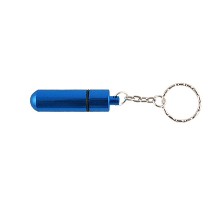 Aluminum Pill Tube, Pill Box W/Key Chain (keychain, key chains) 27