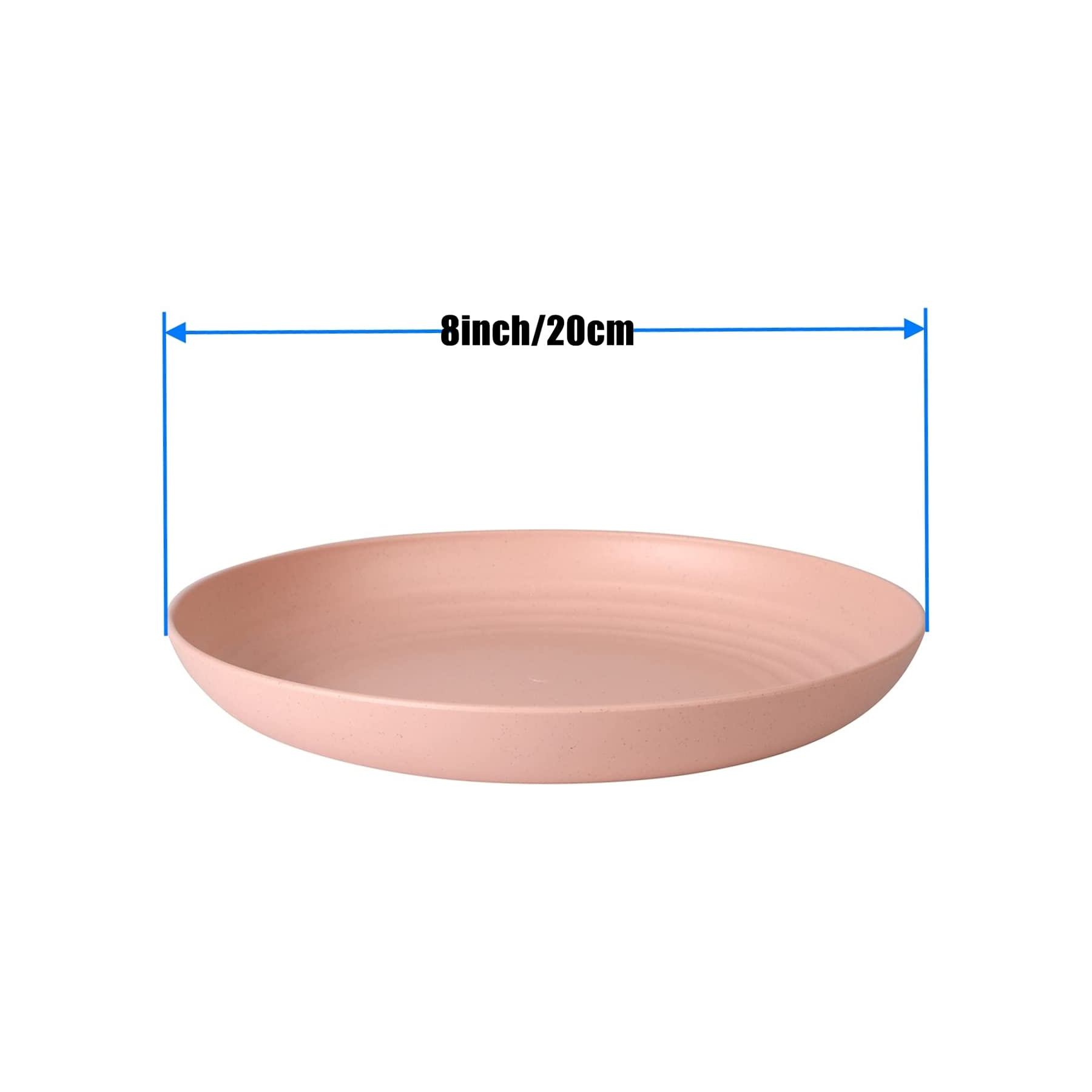 Wheat Straw Dish Lightweight Unbreakable Dinner Plate 6