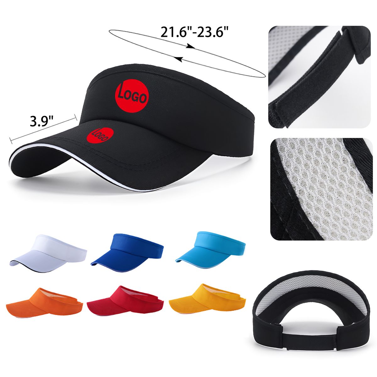MOQ 50 PCS Stylish Tennis Golf Sun Hat Visors 10