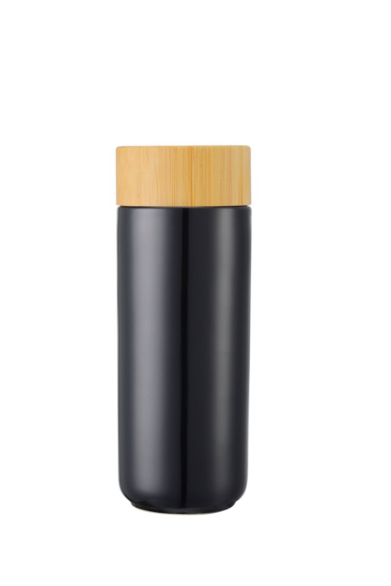 Endura 10 oz Black Double Wall Ceramic Mug 2
