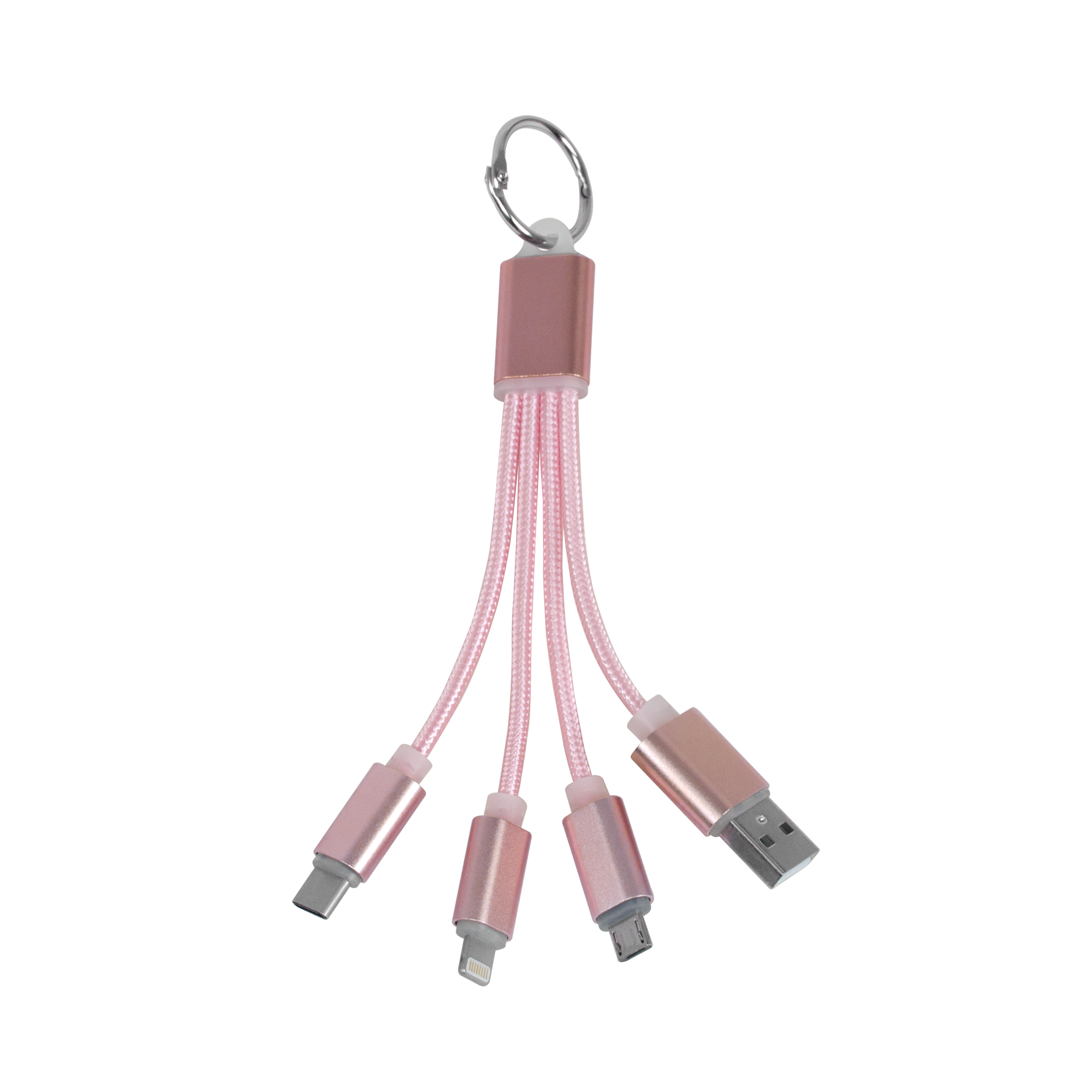 4-in-1 USB Keychain Charging Cable 8