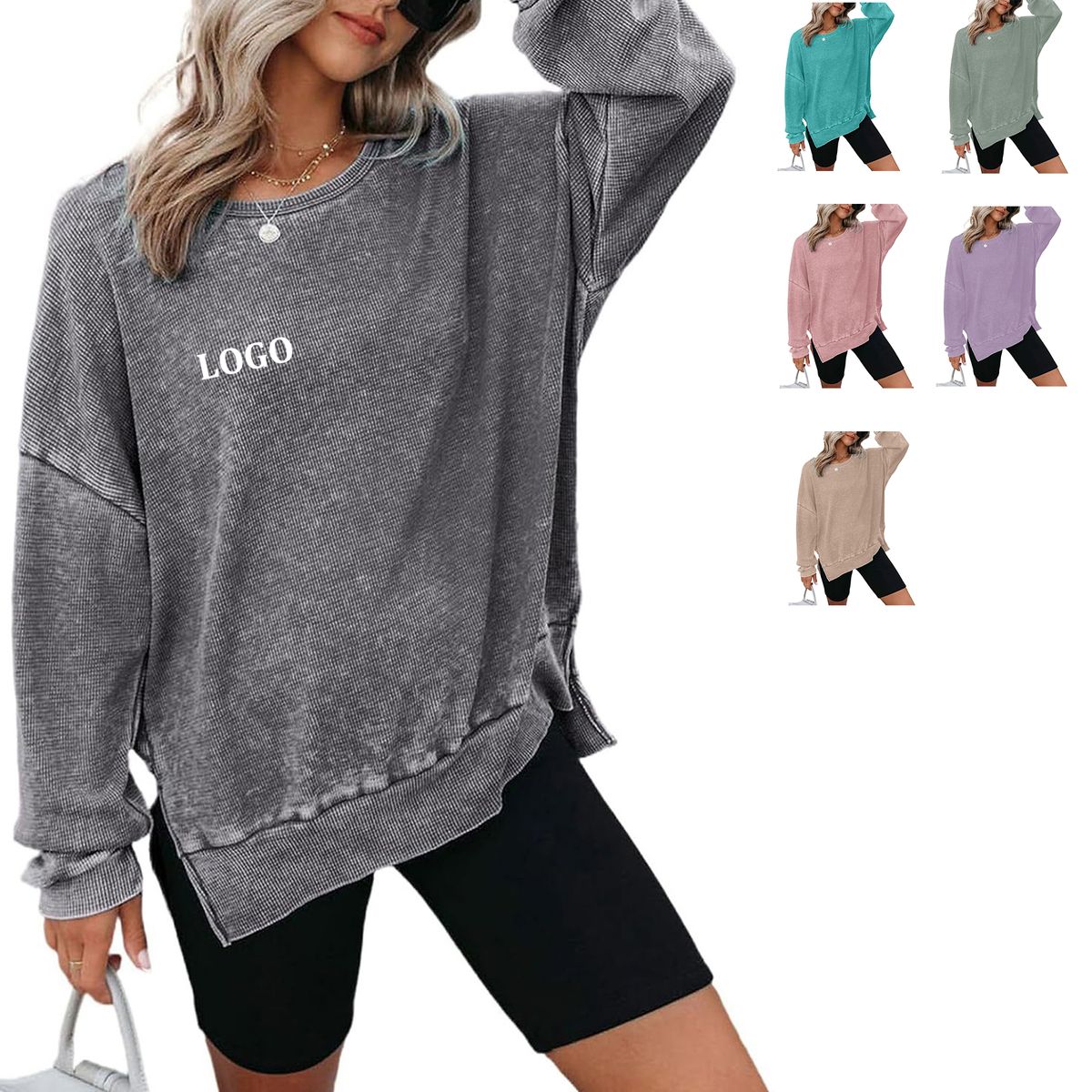 Womens Long Sleeve Tops Oversized Sweatshirts