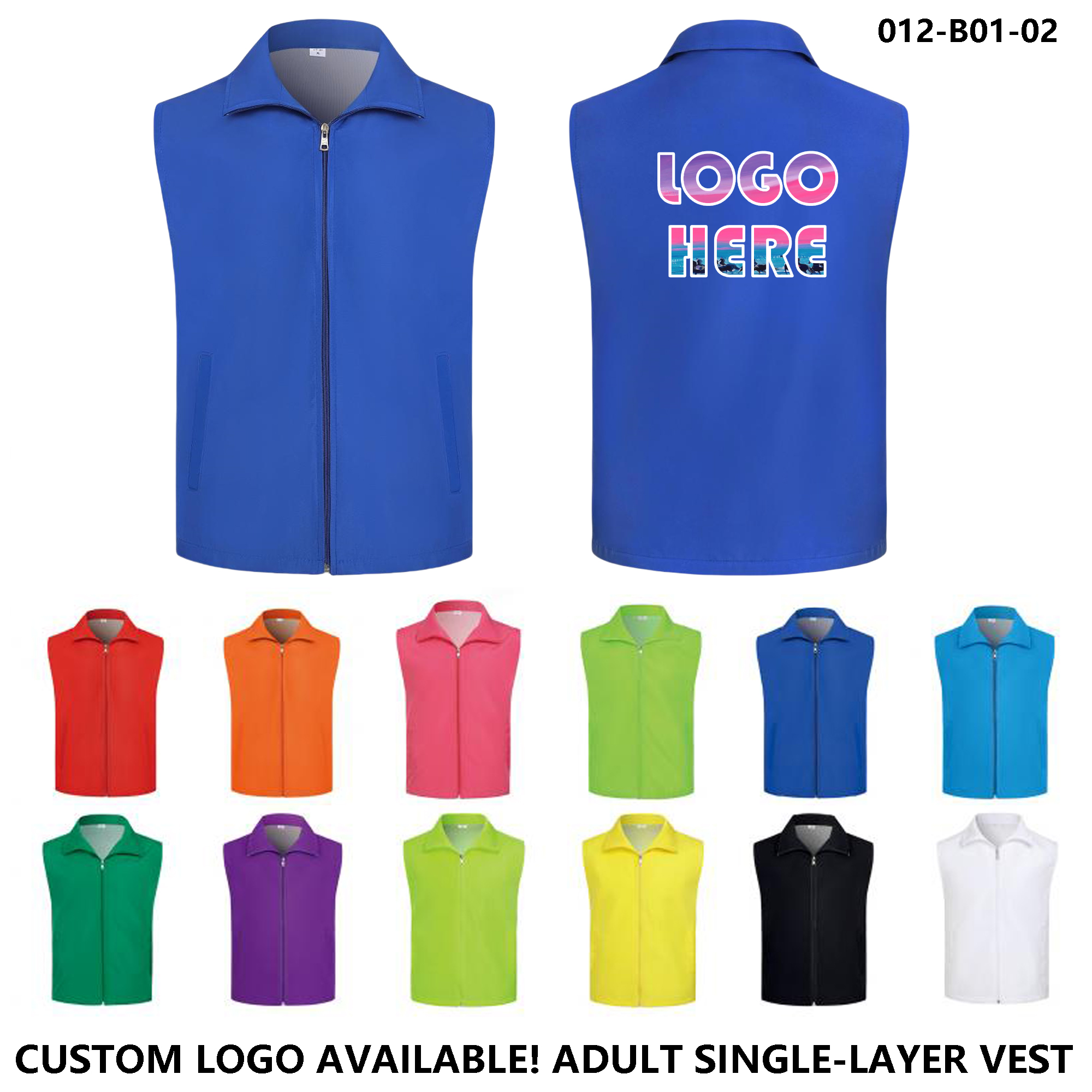 Adult Fit Vest - Durable Team Uniforms,Logo Print 3