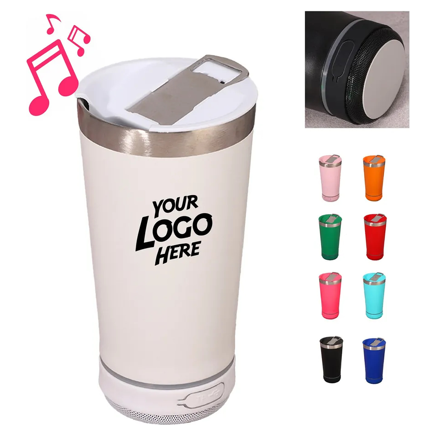 16oz Bluetooth Speaker Tumbler with Bottle Opener
