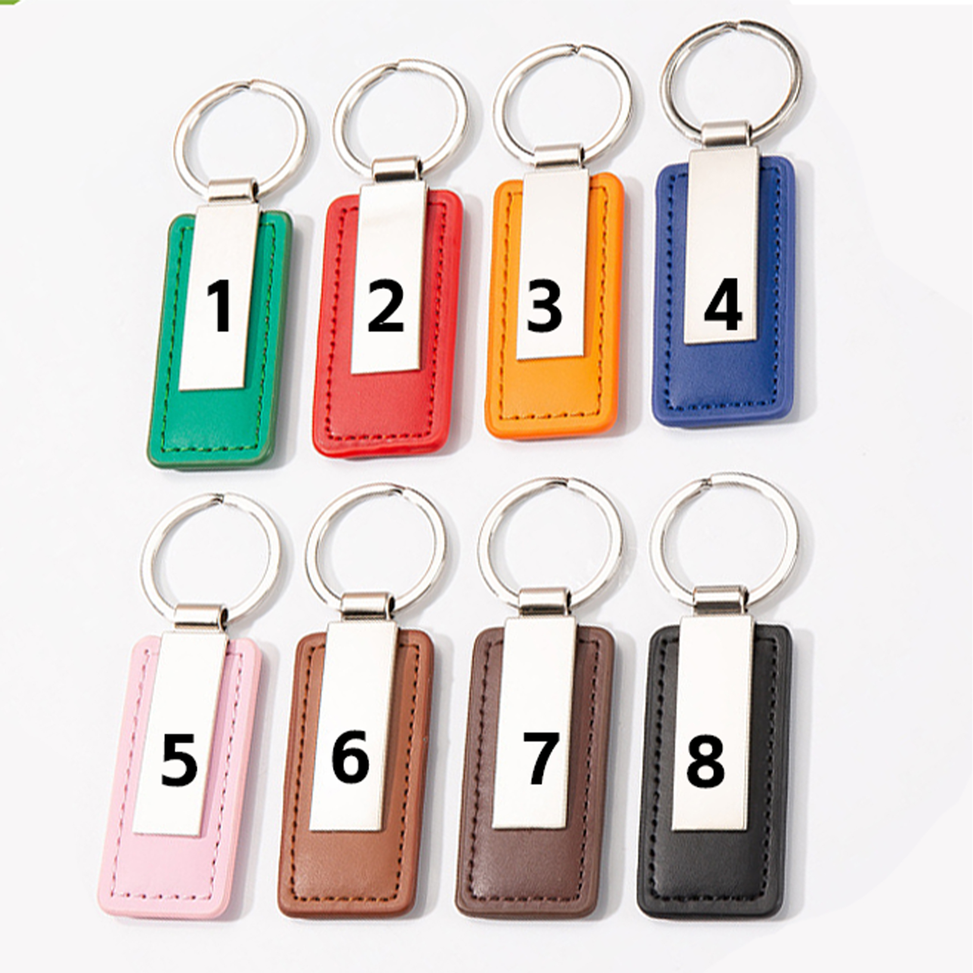 Leather & Metal Car Keychain 7
