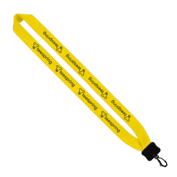 1" Cotton Lanyard with Plastic Clamshell & Swivel Snap Hook