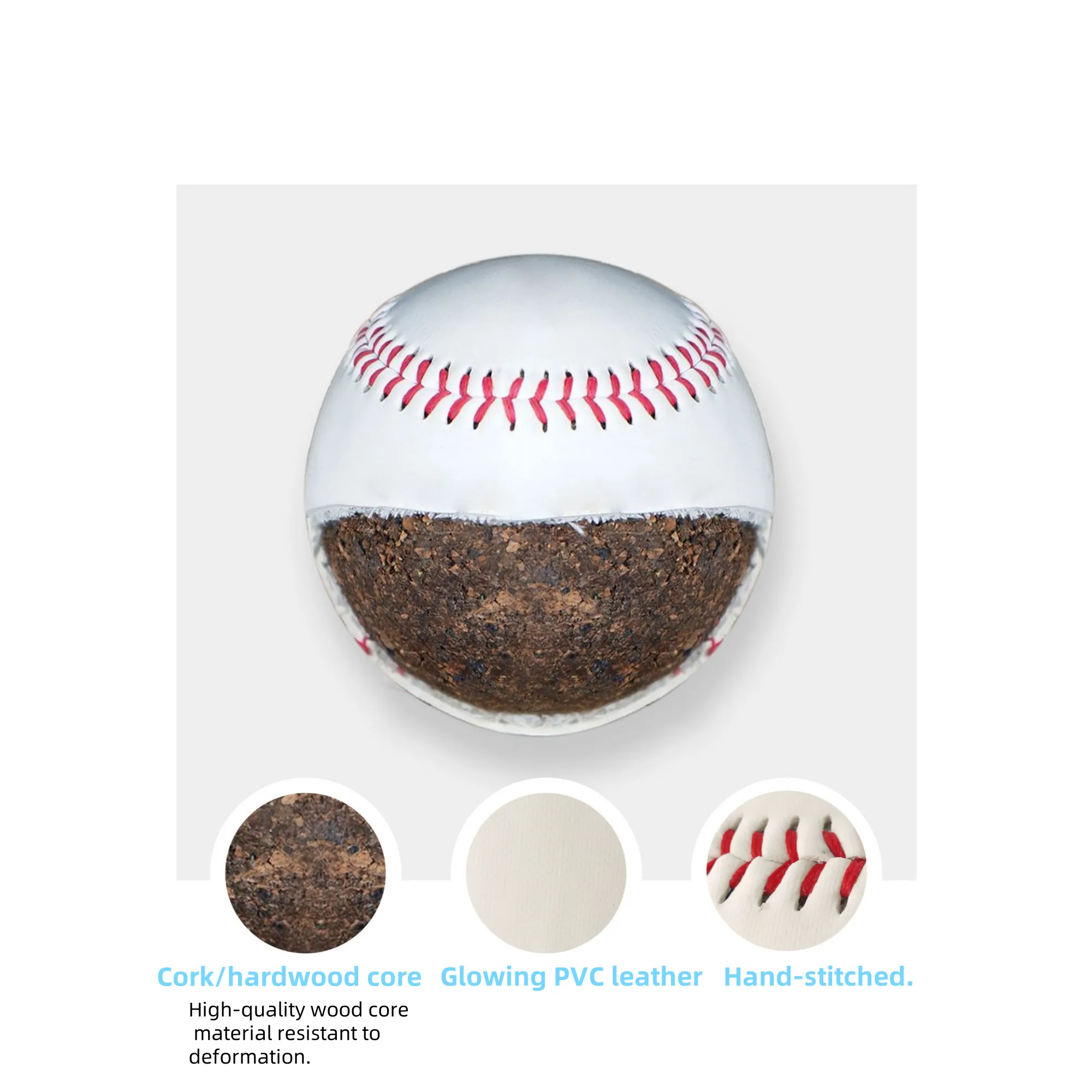 Wood Core Baseball 12