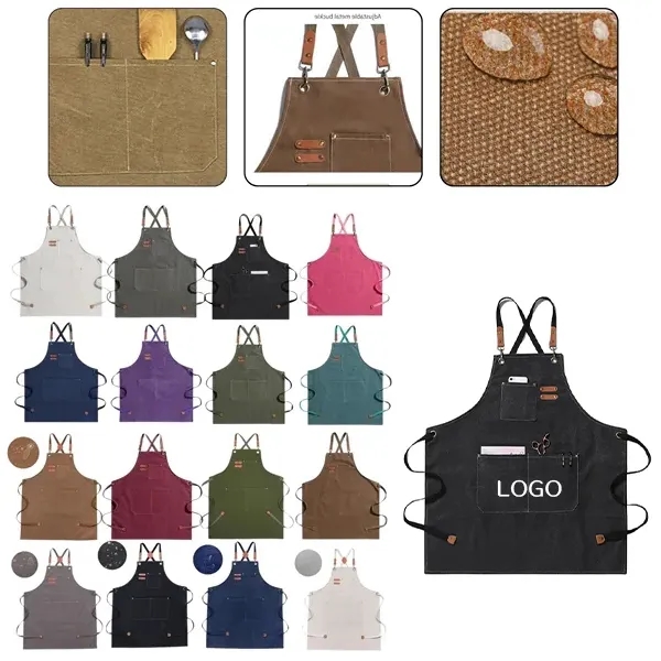 Canvas Work Apron with Heavy Duty Utility Tool Belt