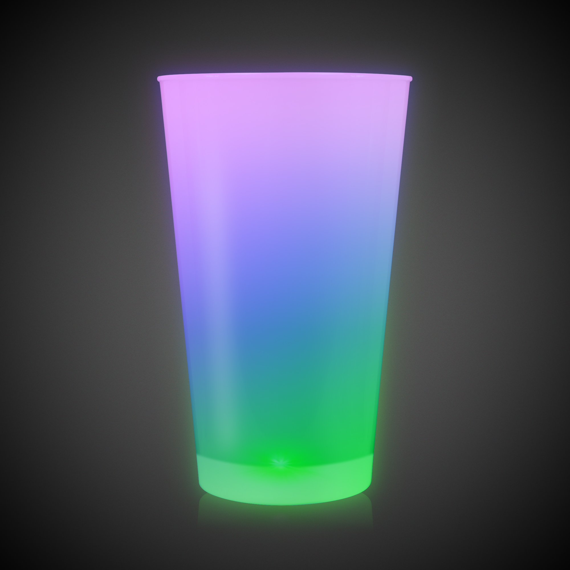 Multi Color LED Light Up Glow Neon Look 16 oz Pint Glass(Pad Print) 7