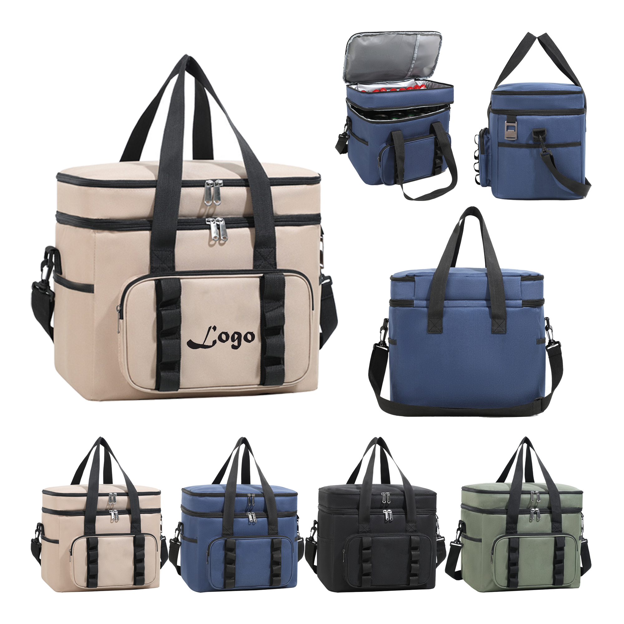 38 Cans Large Insulated Cooler Lunch Bag