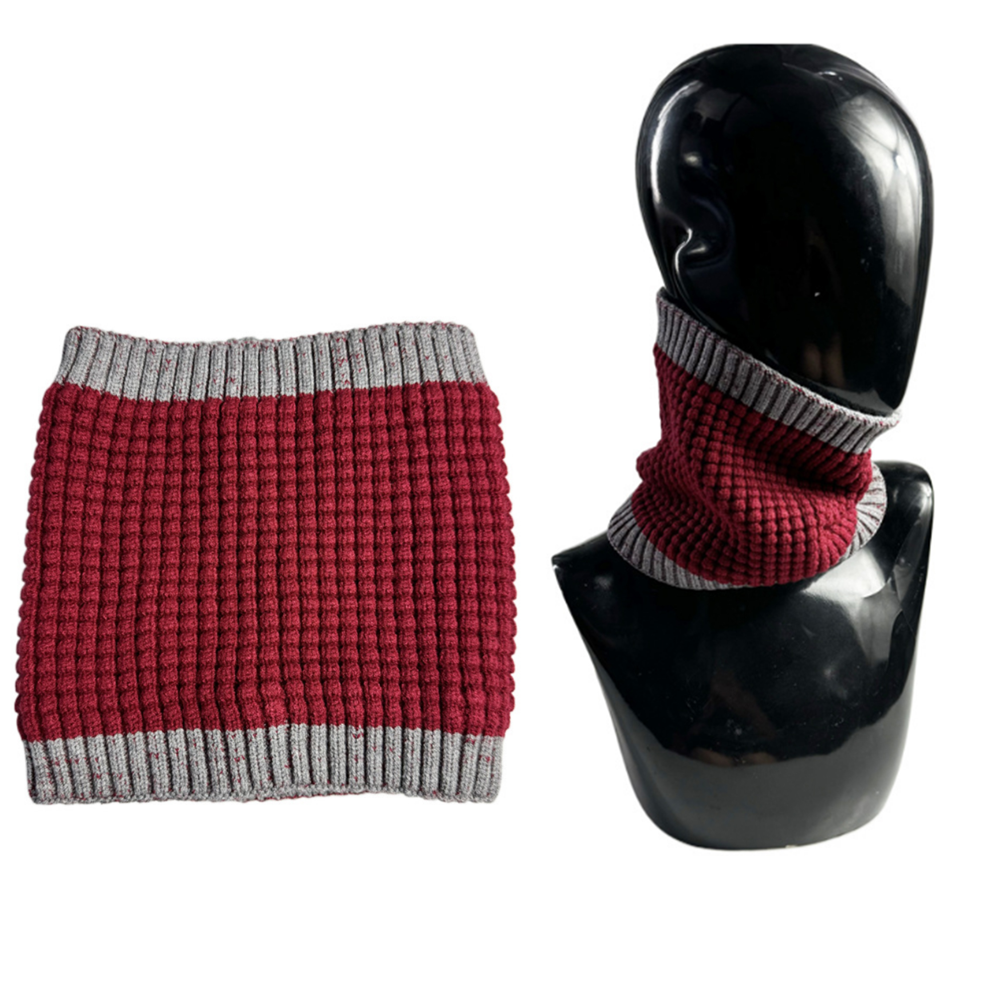 MOQ 50 PCS Warm Winter Knitted Warm Neck Gaiter 12