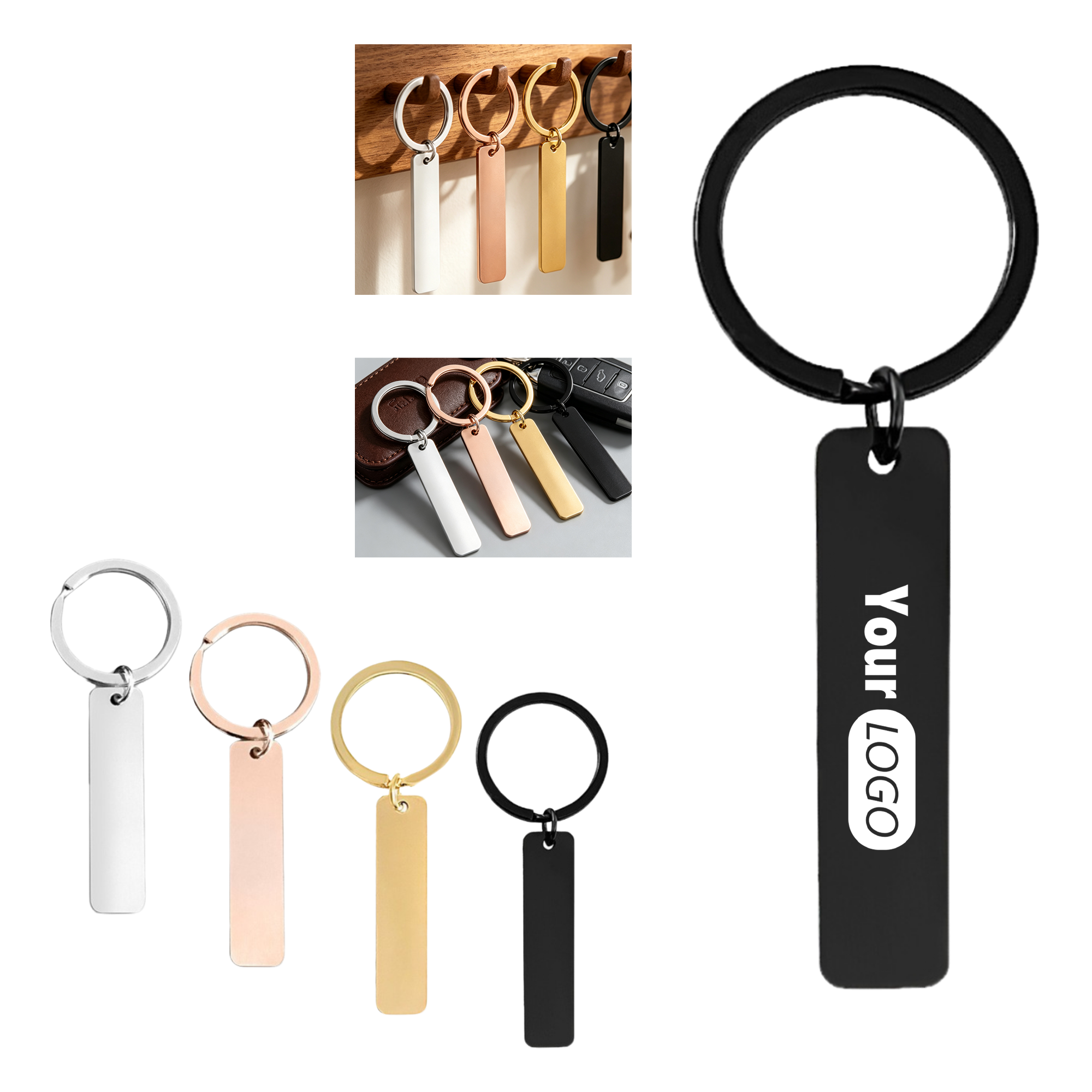 2 Inch Stainless Steel Keychain Tag 2