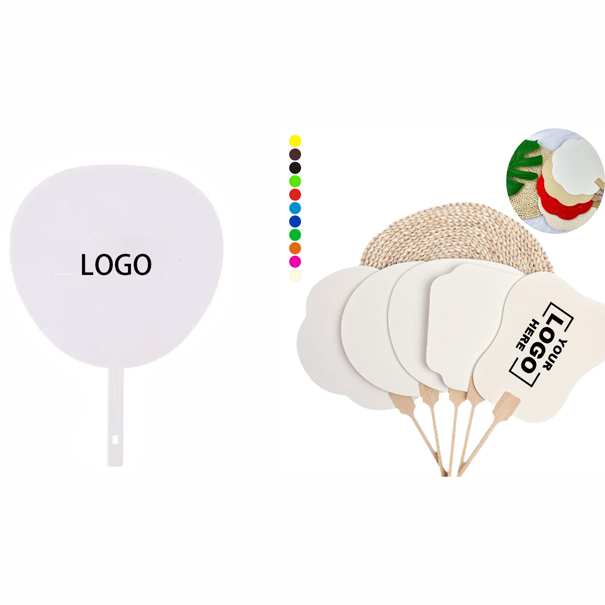 Customizable Plastic Advertising Fans MOQ 50pcs 4