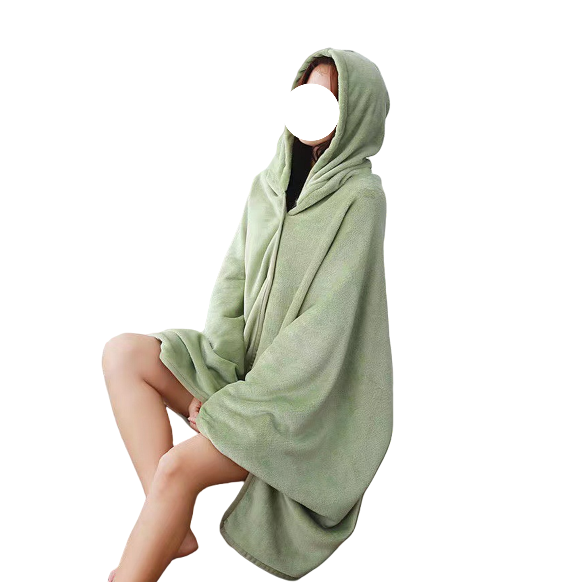 Wearable Hooded Blanket Poncho For Adult MOQ20 12