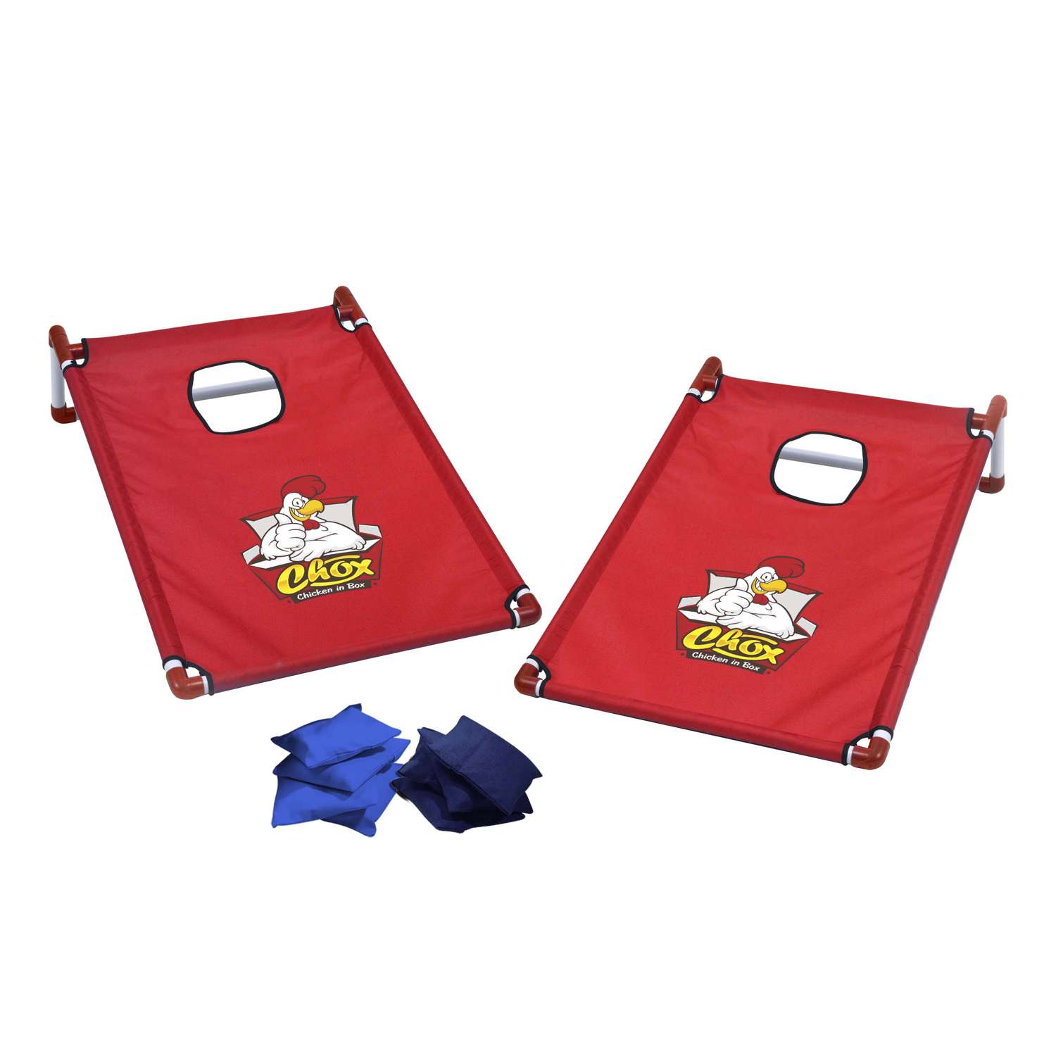 Portable Cornhole, 4 Navy & Royal Bean Bags 4