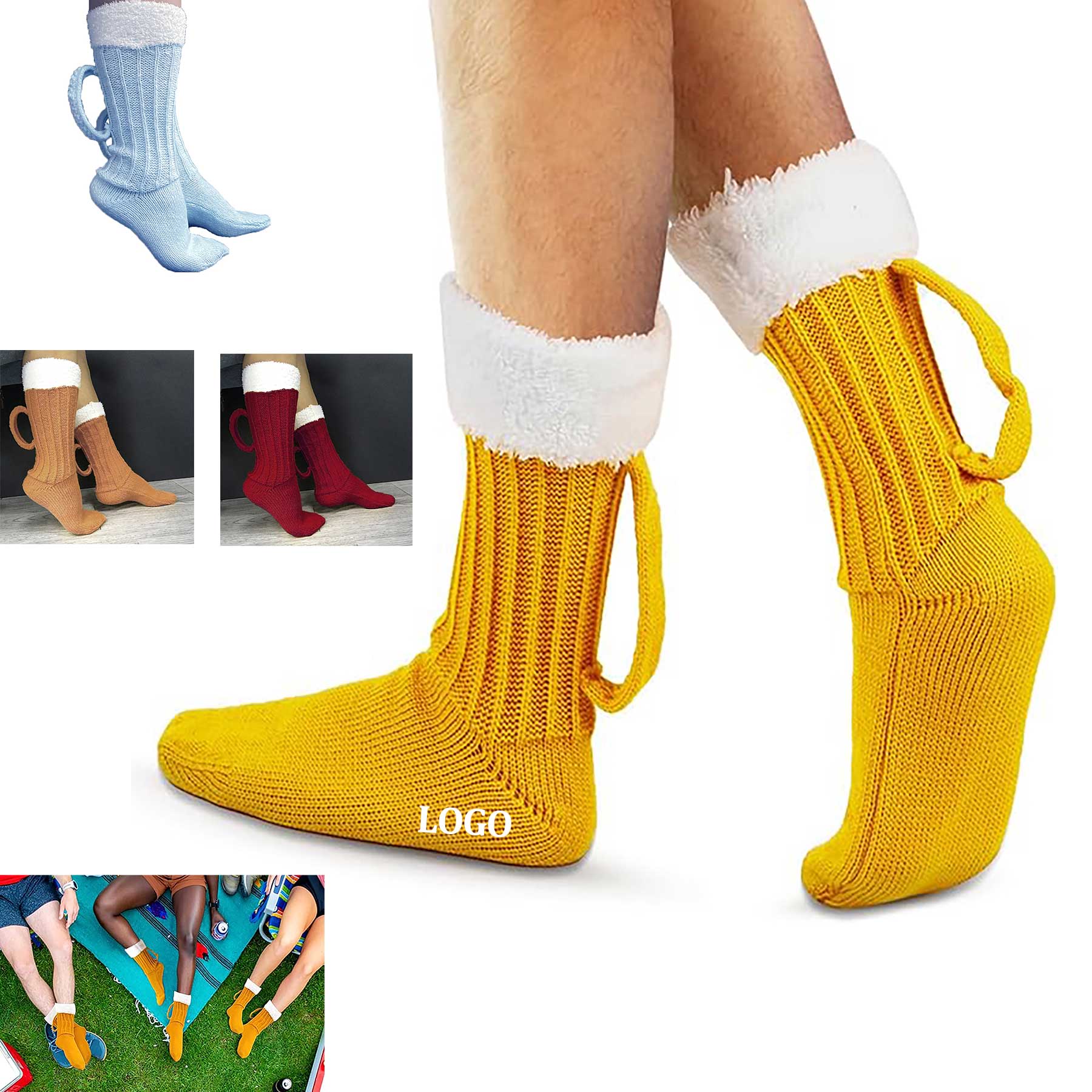 Men's And Women's Fun Beer Socks 8