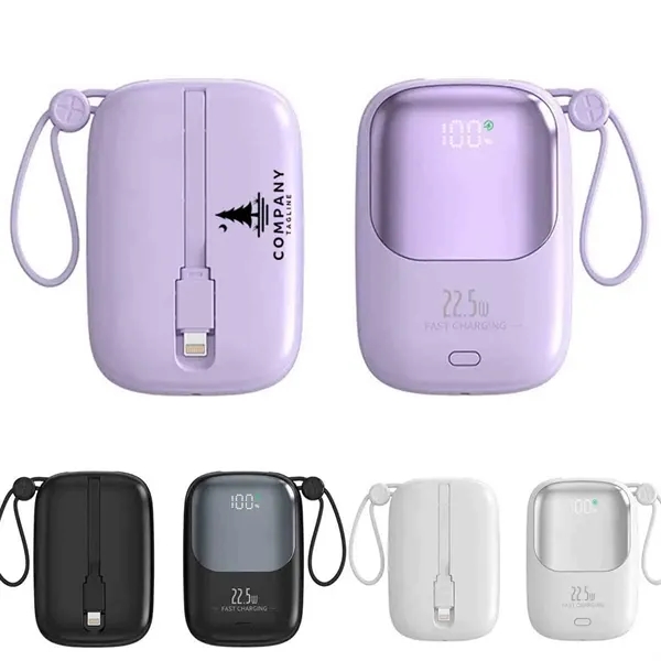 Portable Power Bank with Cable