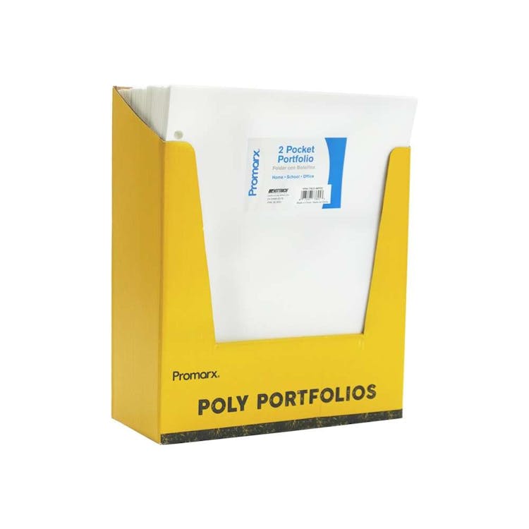 2 Pocket Poly Portfolios - White 3