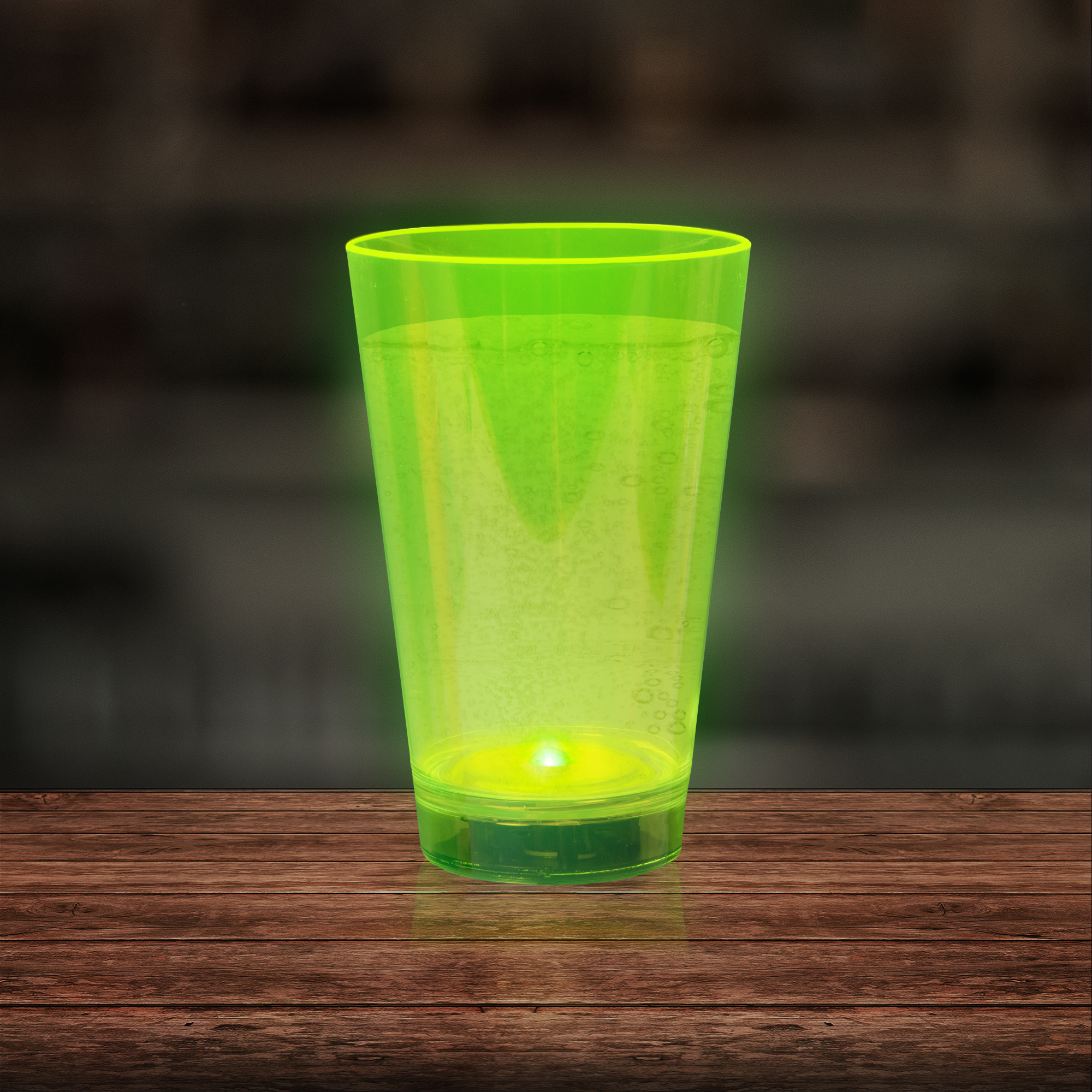 Green 12oz. Neon Plastic LED Tumbler(Laser Engraved)