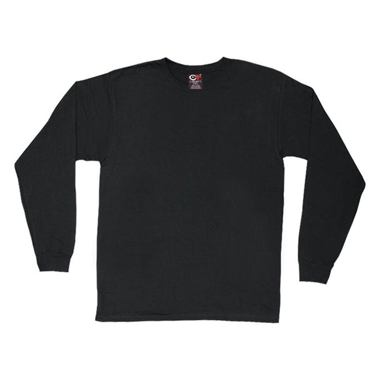 Cotton Plus Long Sleeve T-Shirts Black Large 3