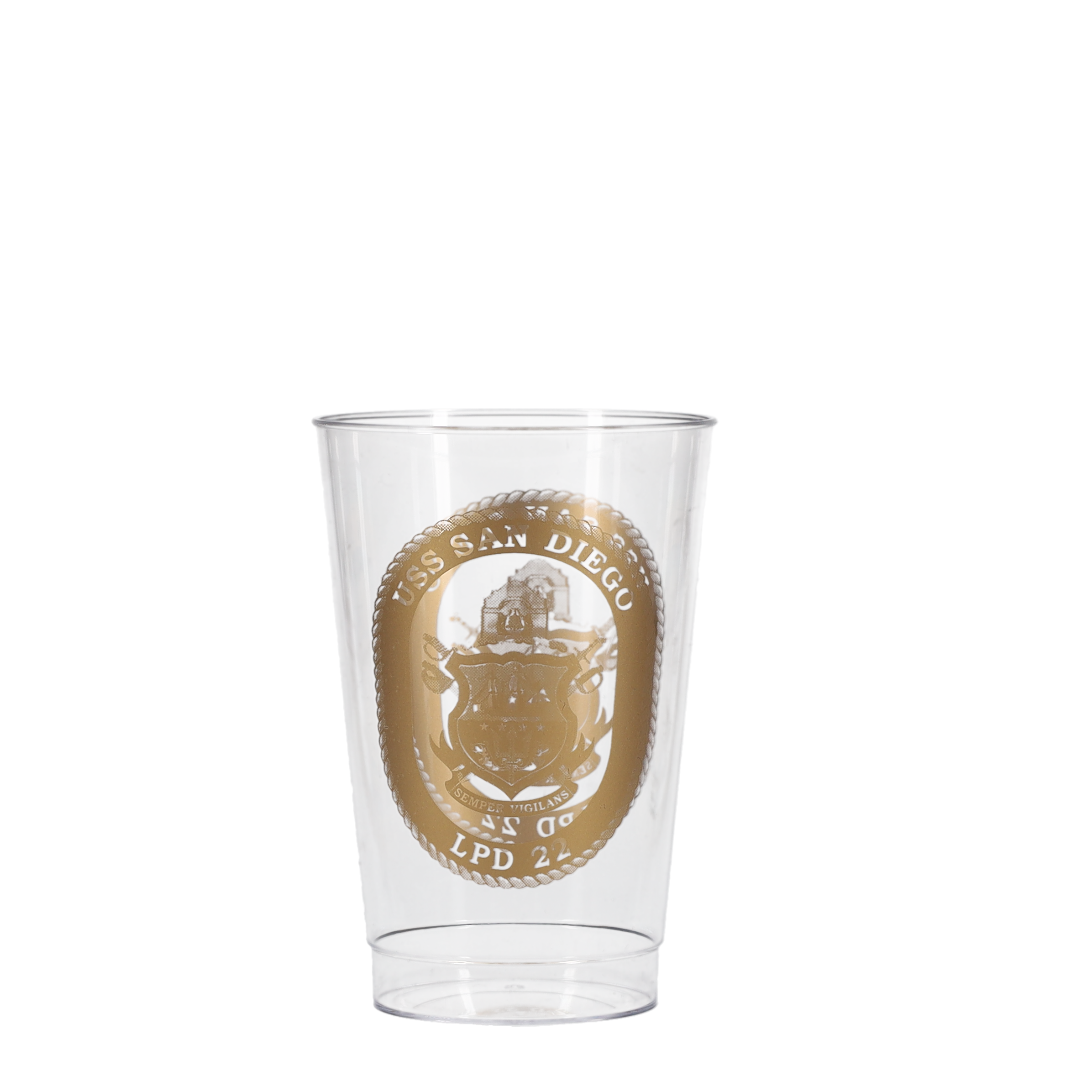 12 oz Hard Plastic Smooth Cup Clear Tradition Print 7