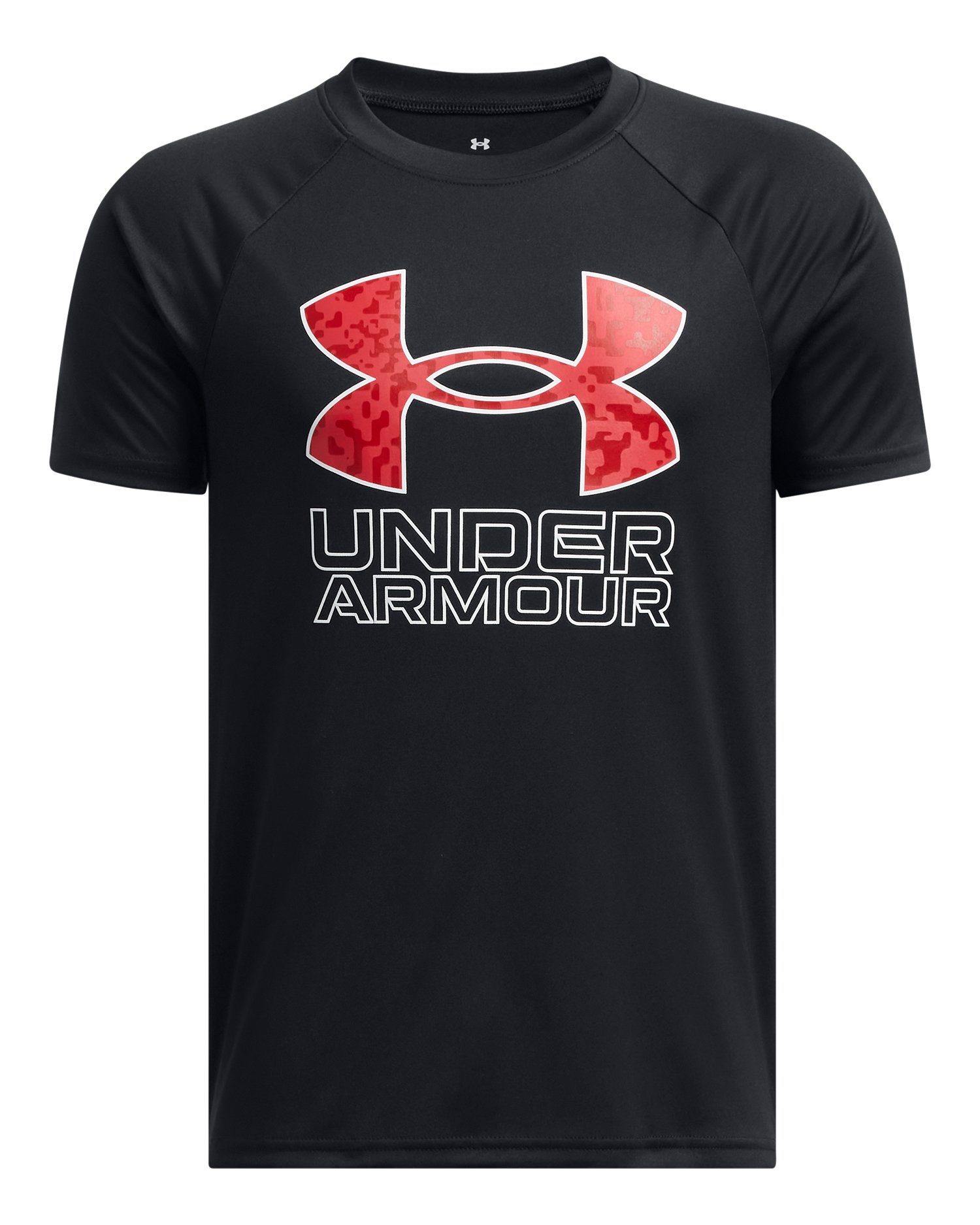 UA Tech Hybrid Print Boys' Short Sleeve 3