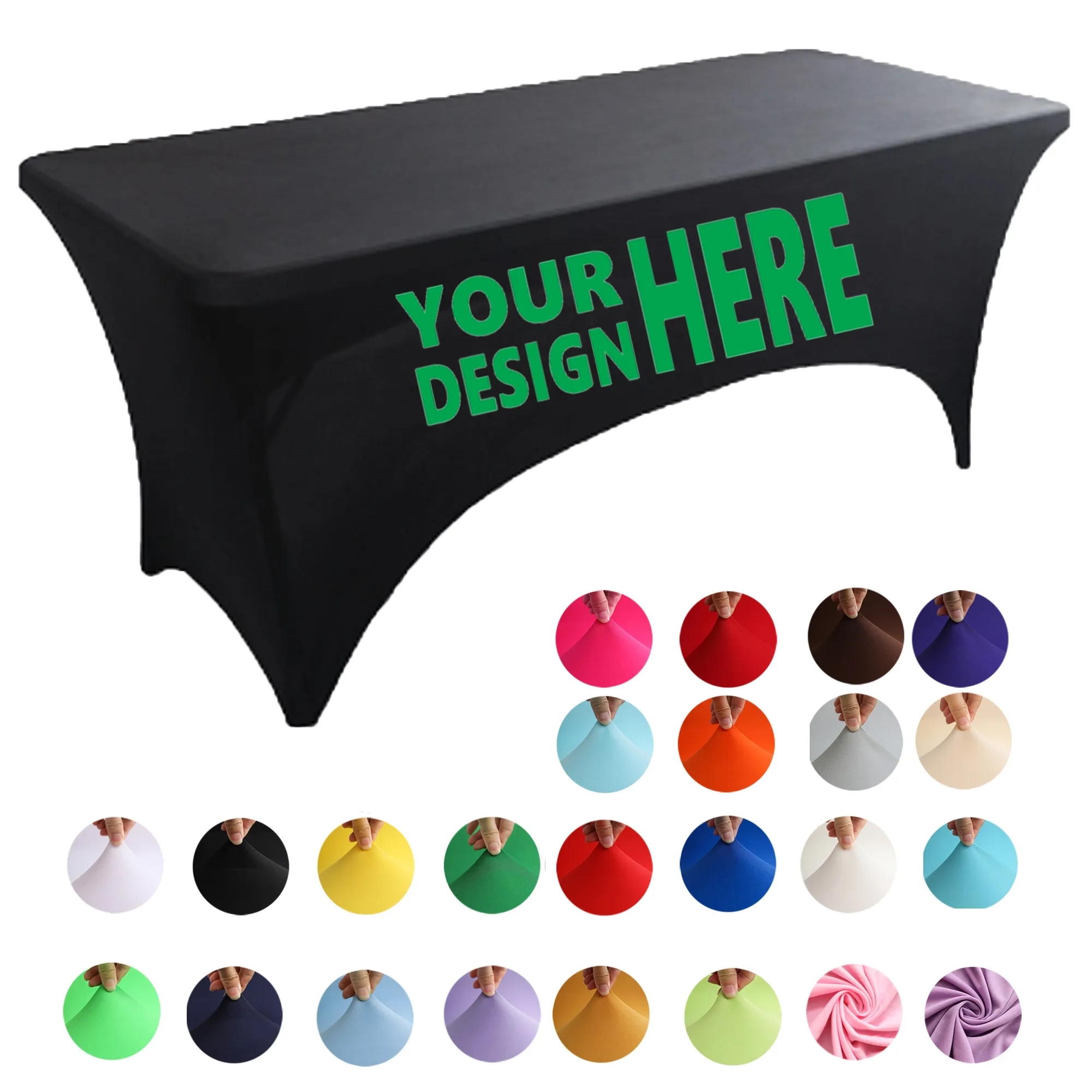 Custom 6FT 230G Full Color Upscale Hotel Restaurant Elastic 6