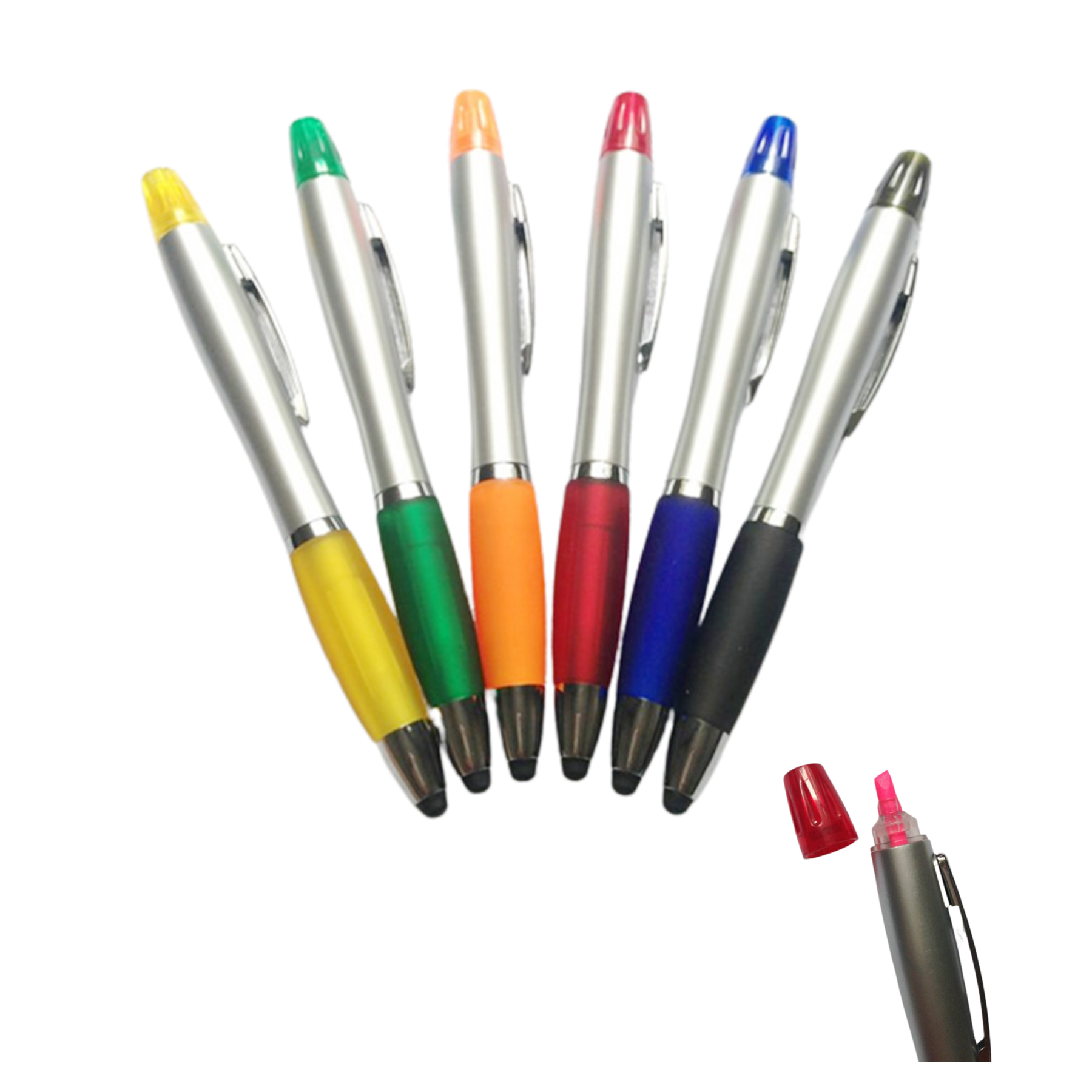 3" 1 Stylus Highlighter Ballpoint Pen