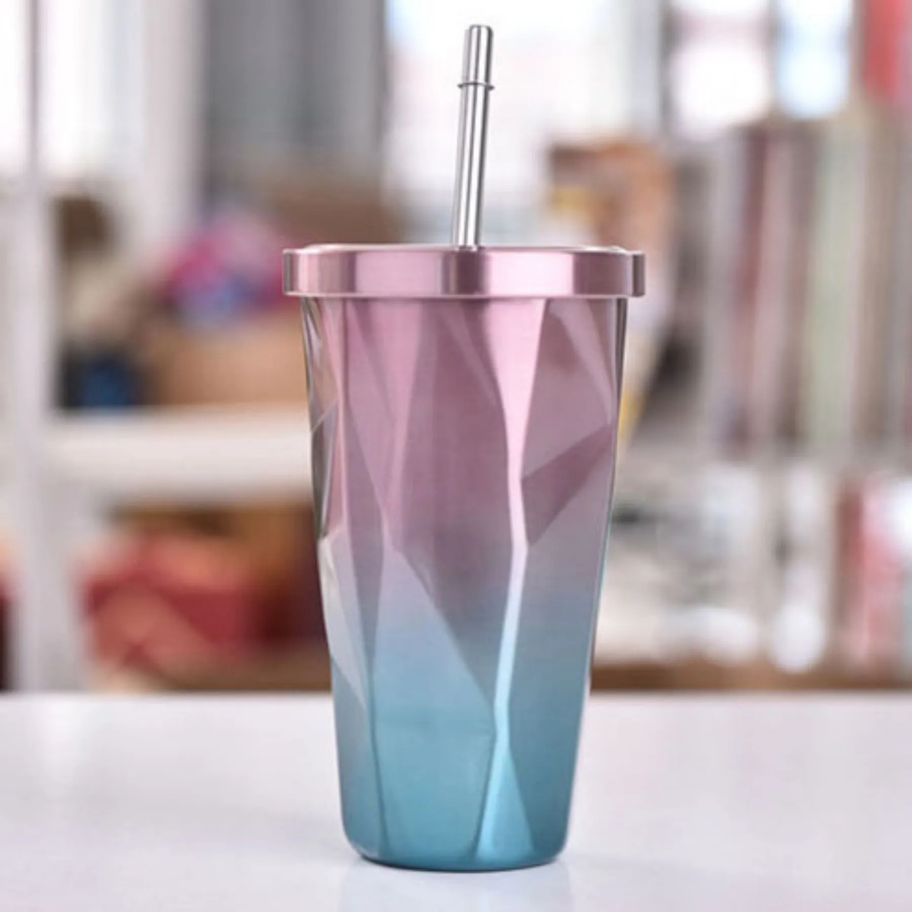 18oz Gradient Diamond-shaped Cup 27