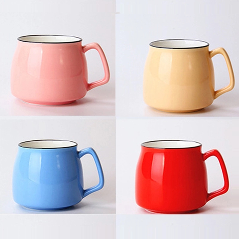 13.5oz Glossy Potbelly Ceramic Coffee Mugs
