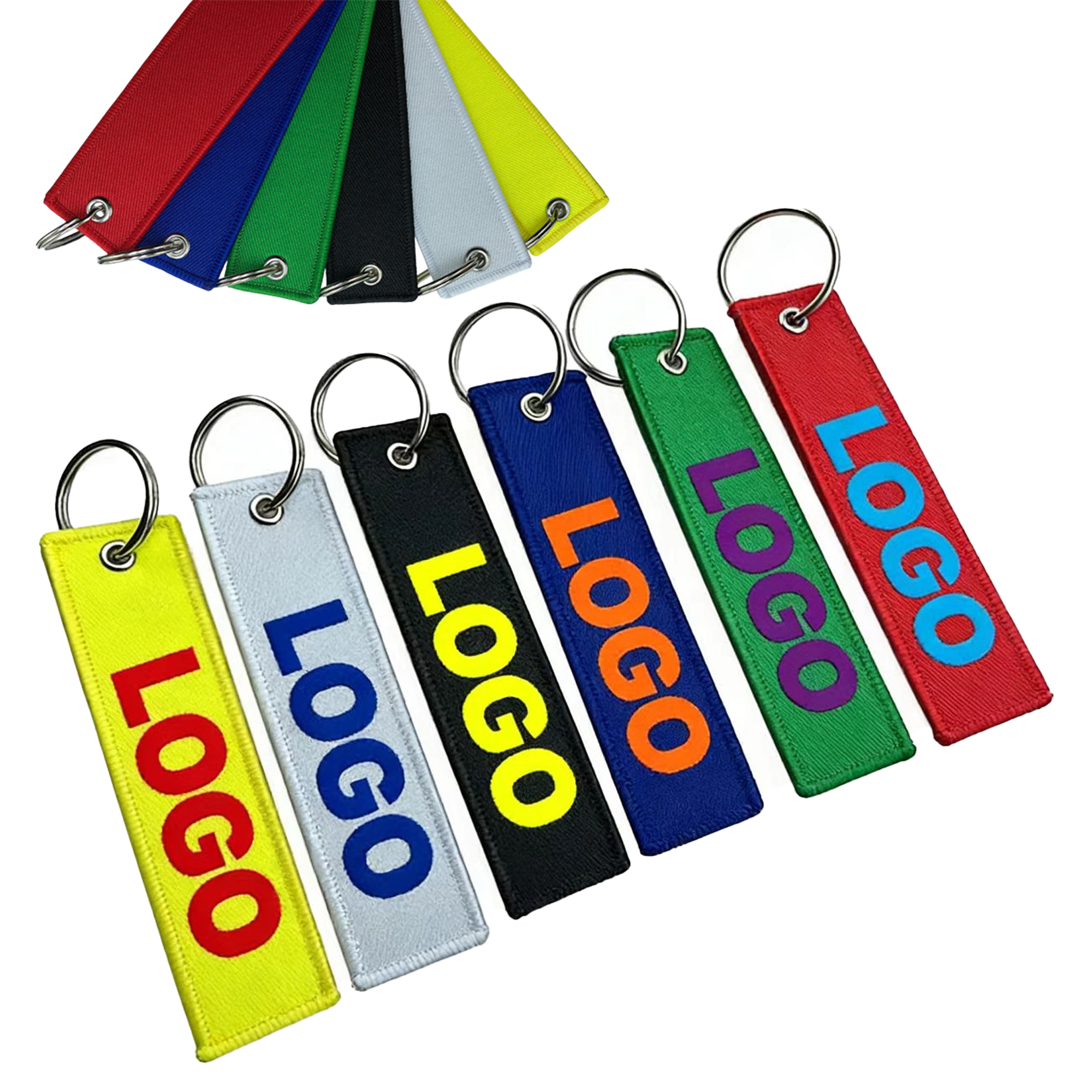 Polyester Key Chain Fabric Strip MOQ50