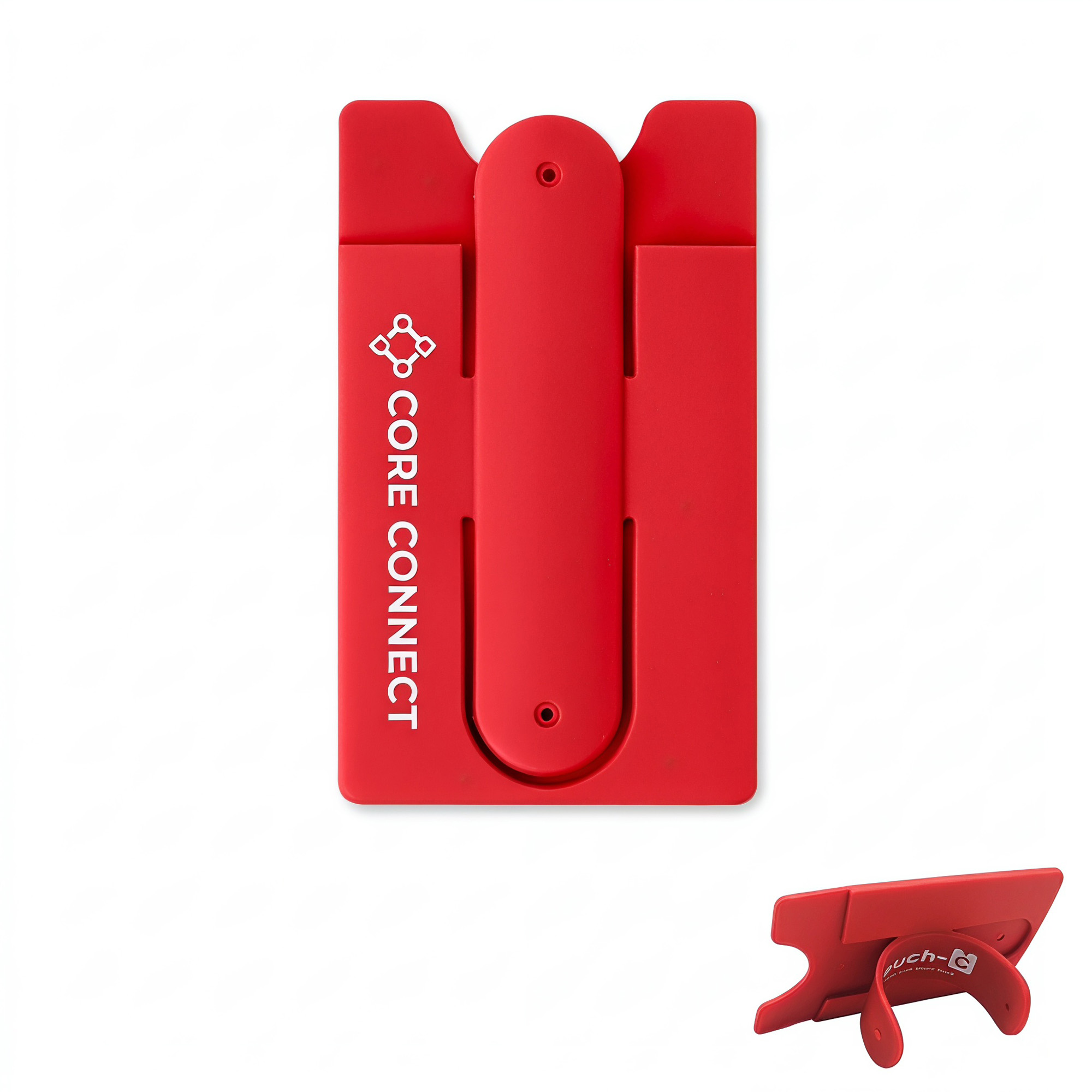Silicone Phone Card Holder Pocket With Phone Stand
