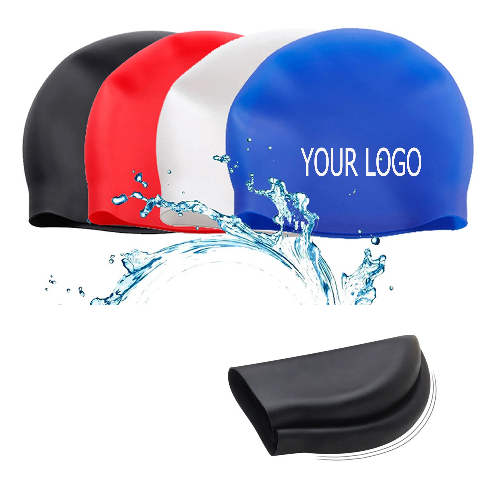Waterproof Silicone Swimming Cap MOQ 50PCS 6