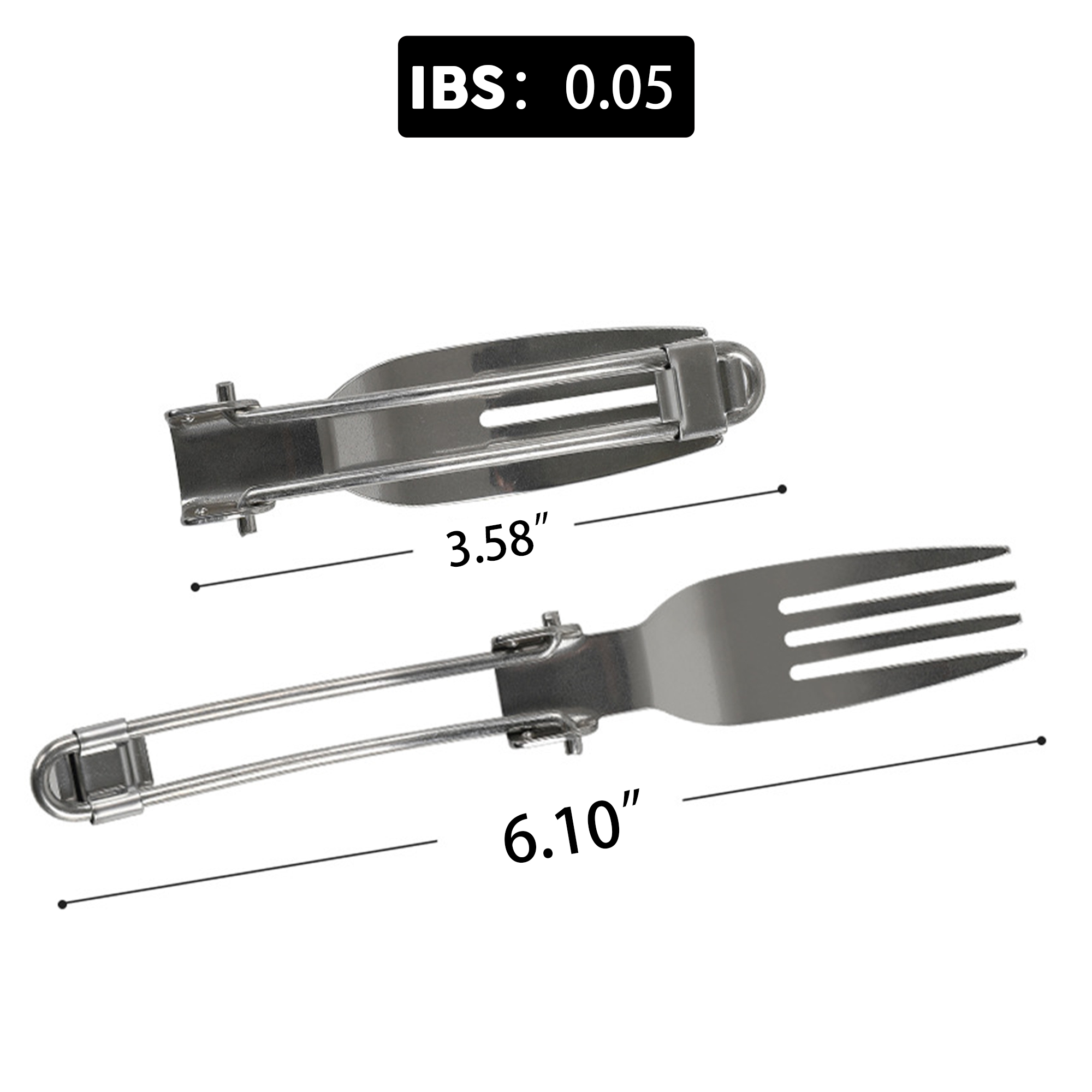 3 Pcs Camping Stainless Steel Flatware Set 8
