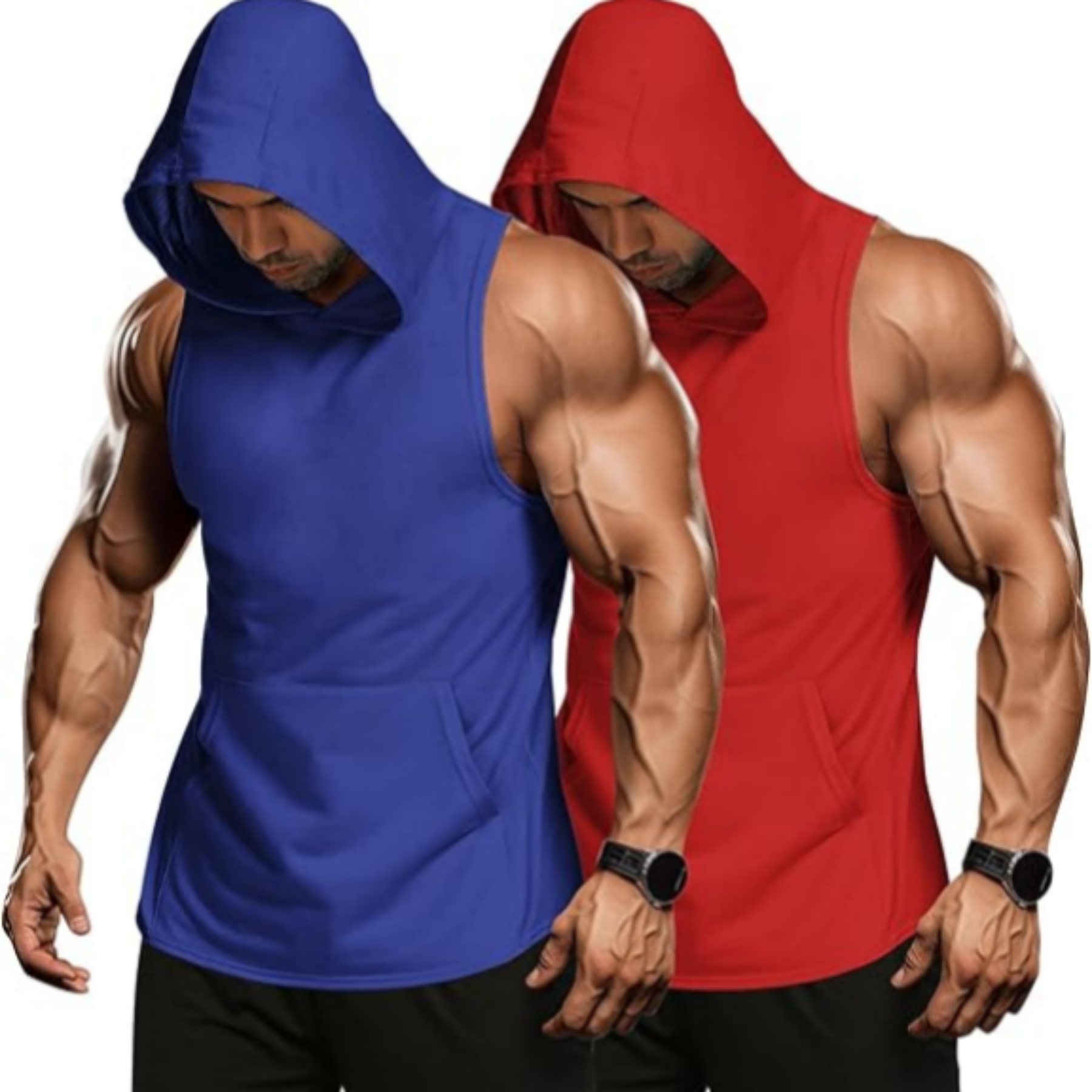 Workout Hoodie Muscle Fitting Sleeveless Shirt 11