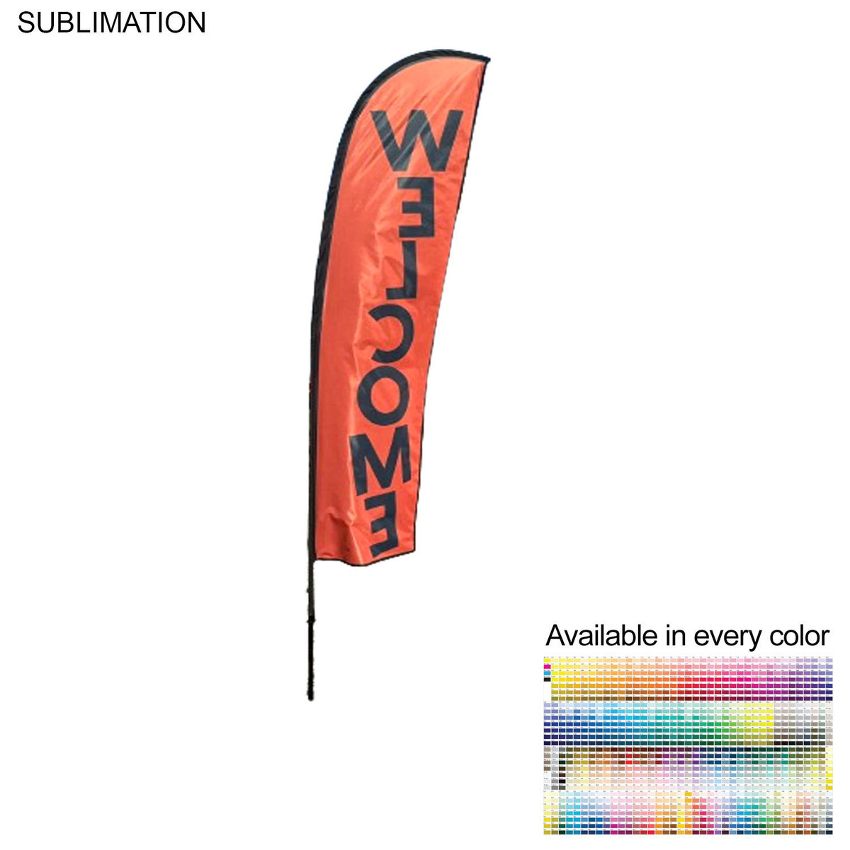 Peaches Premium Windless Feather Flag Bundle By Vista Flags – Kit Or Flag Only, Retail Ready