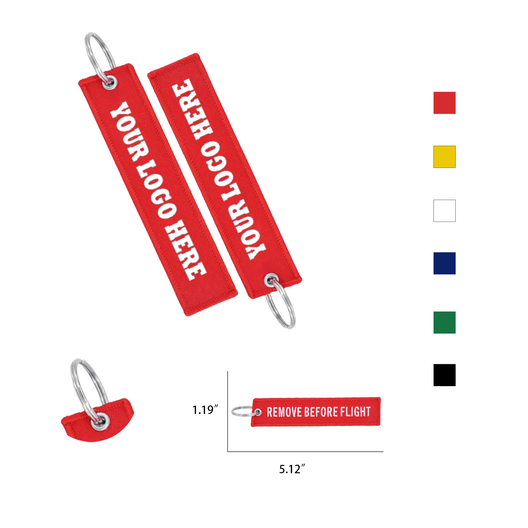 Woven Embroidered Flight Fashon Keychain MOQ100