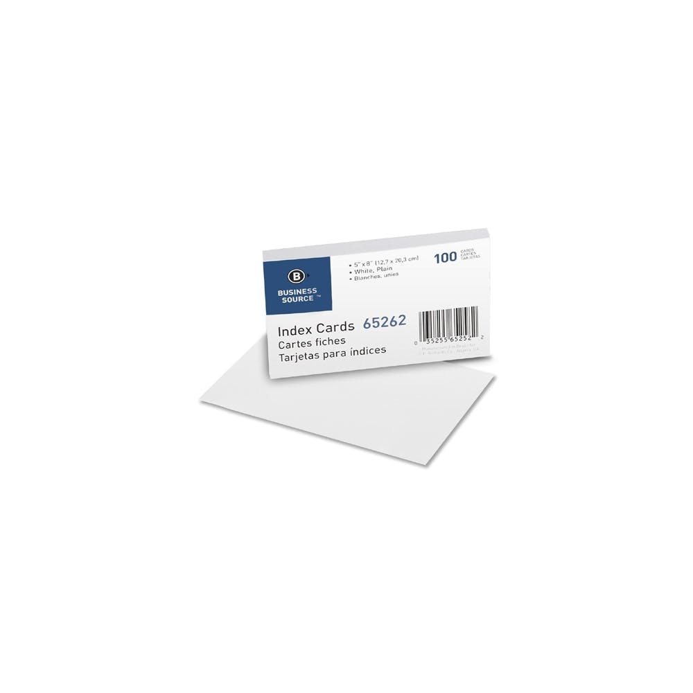 Index Cards - White Plain 5" x 8" 2
