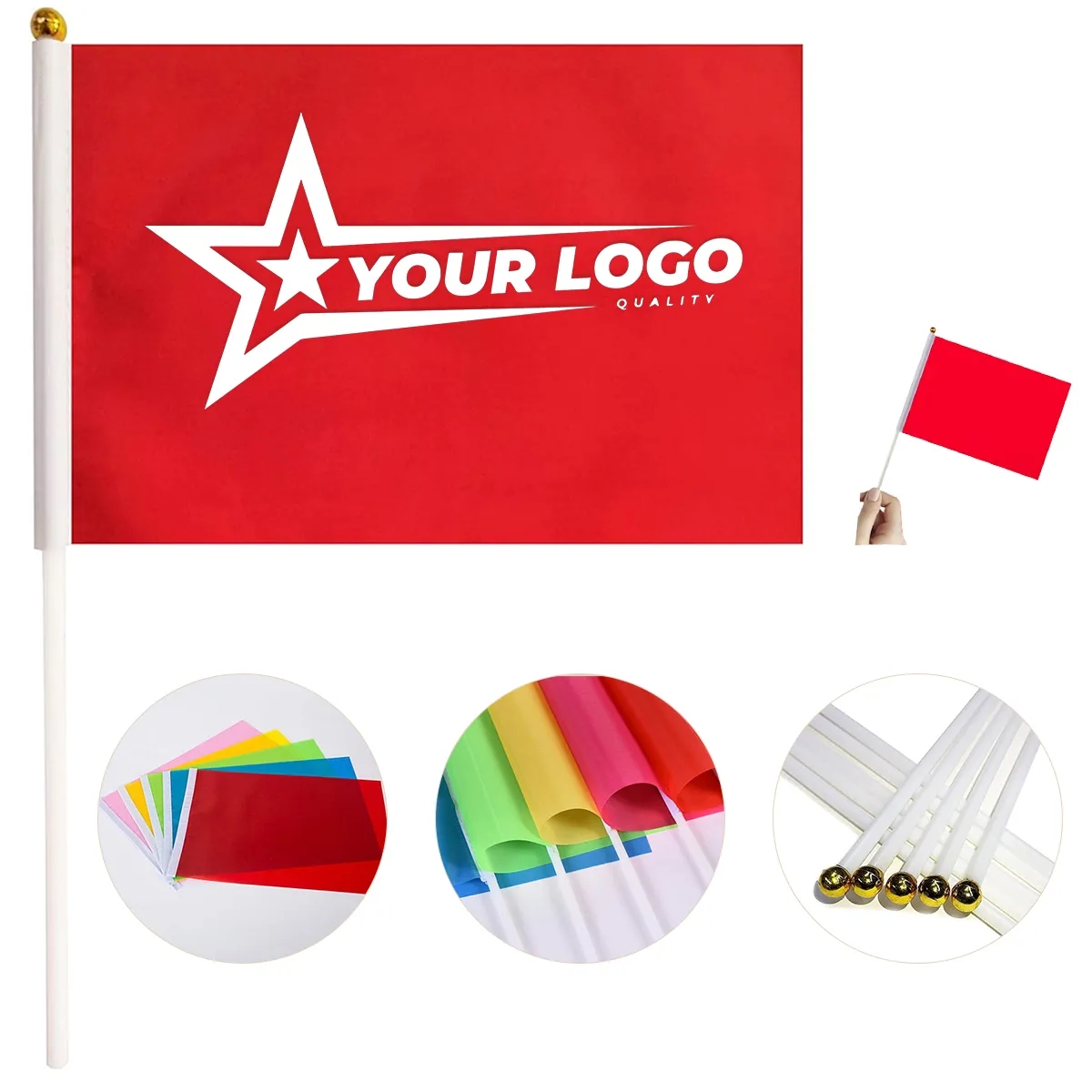 Spring Outdoor Garden Party Festive Hand-Waving Flag