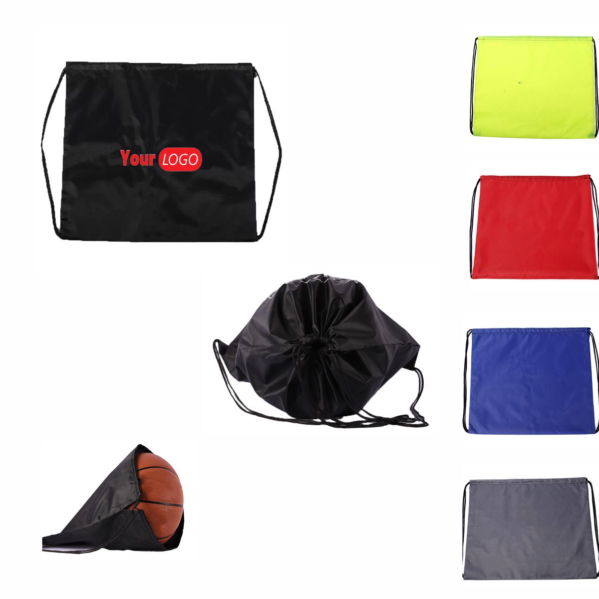 Polyester Drawstring Bags MOQ 50pcs 4