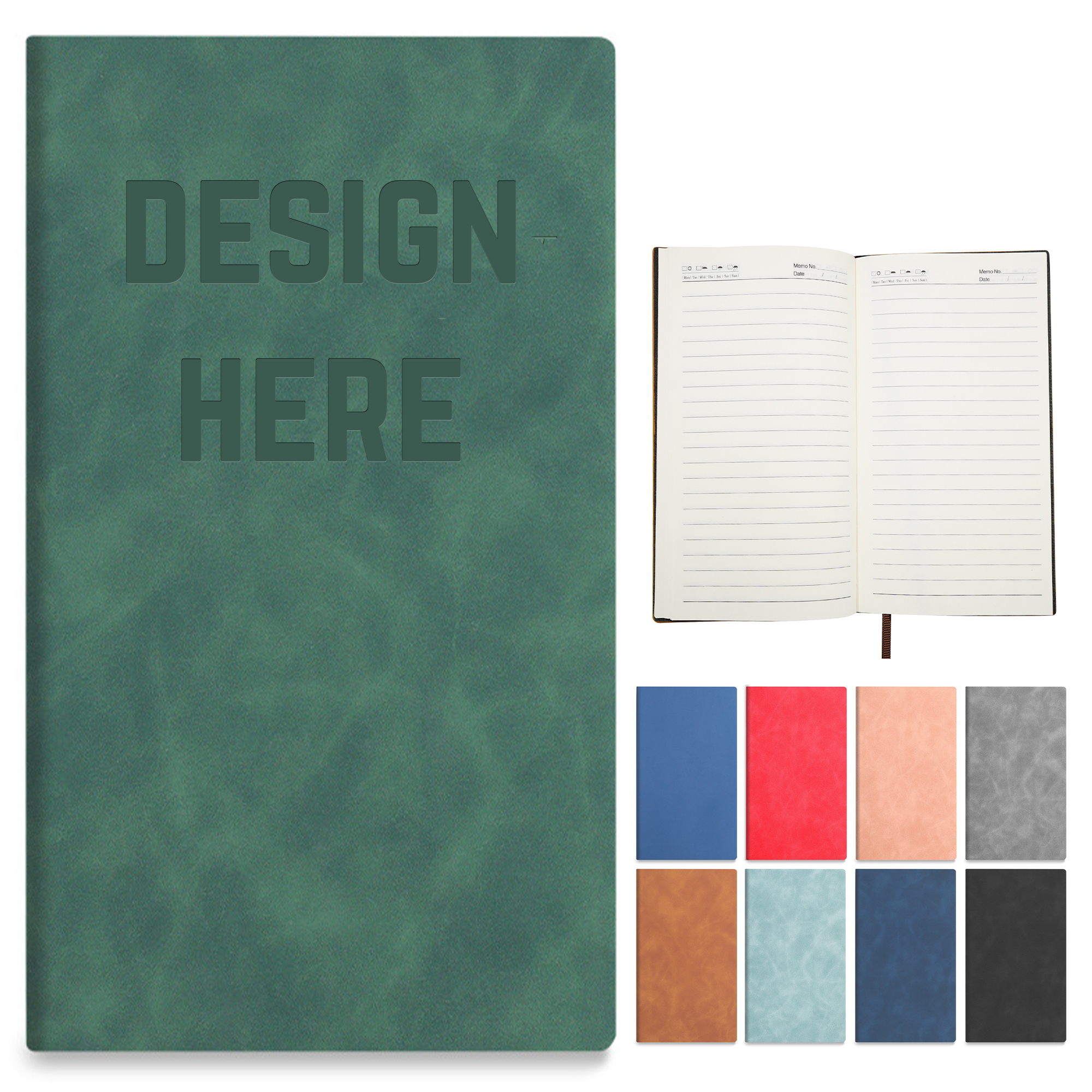 100 pocket-sized writing diaries of 200 pages each