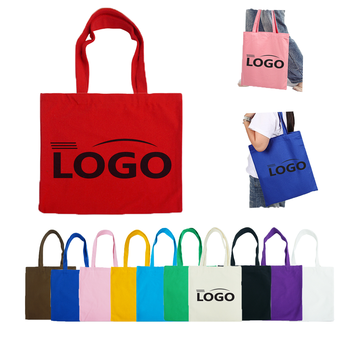 Eco Friendly Shopping Canvas Tote Bag, custom tote bag with logo imprint 5