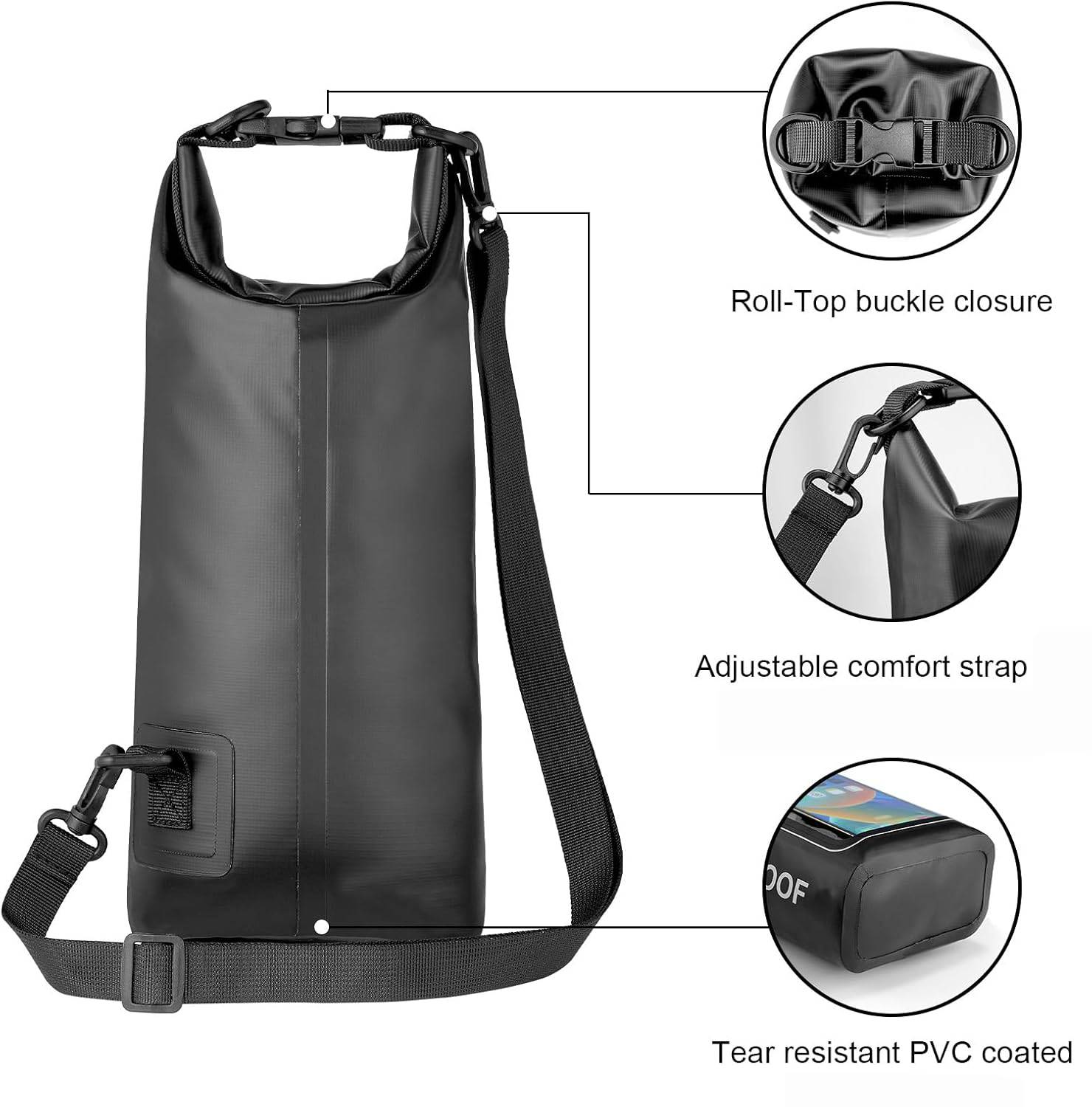 2L Waterproof Crossbody Dry Bag 6