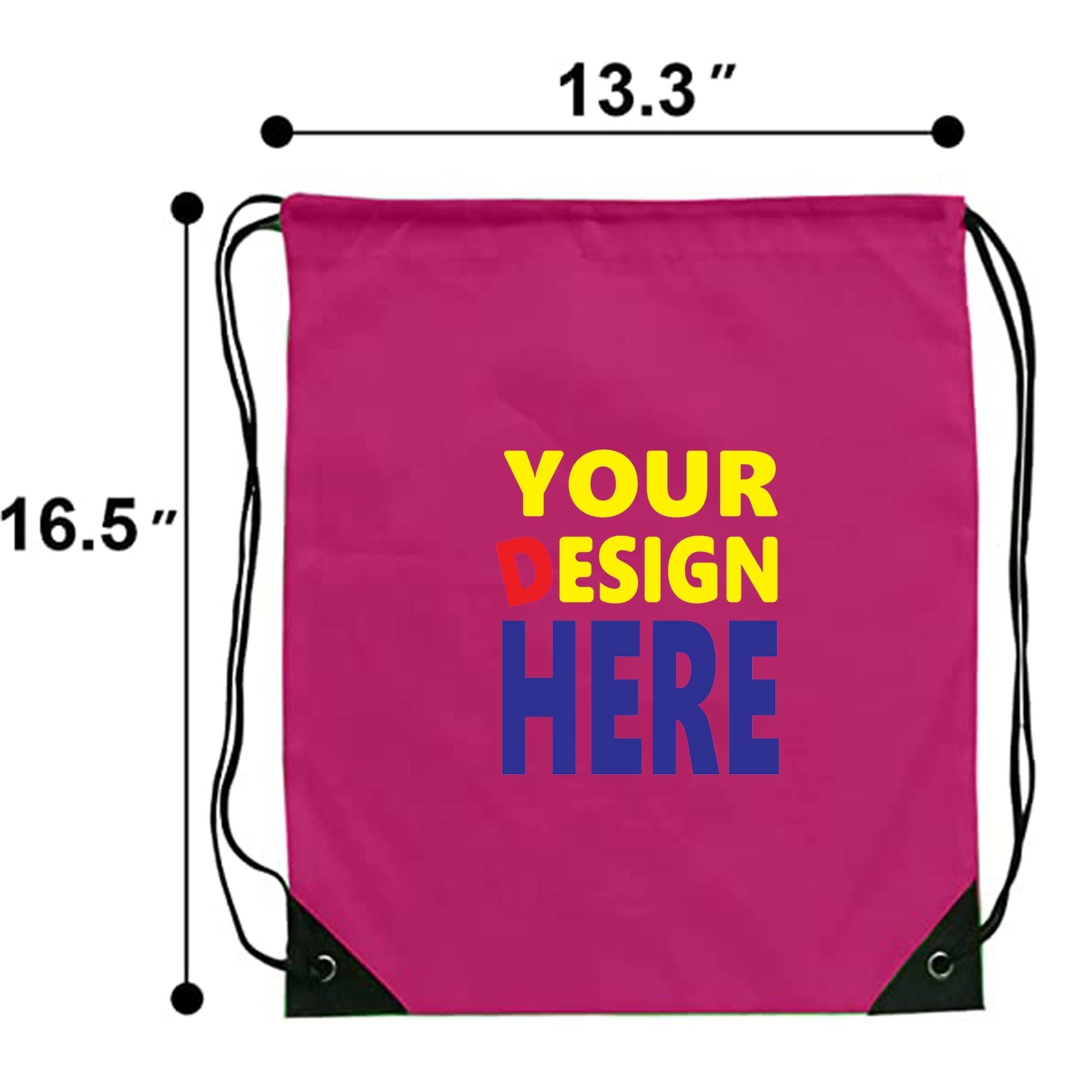 Multi-color Drawstring Cinch Up Backpack 9