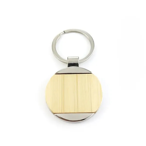 Custom Wood & Metal Composite Keychain With Key Ring — Eco-Friendly Promotion 2